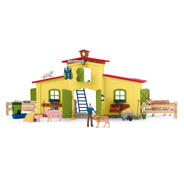 Imagen 0 de Playset Establo grande con animales y accesorios Schleich