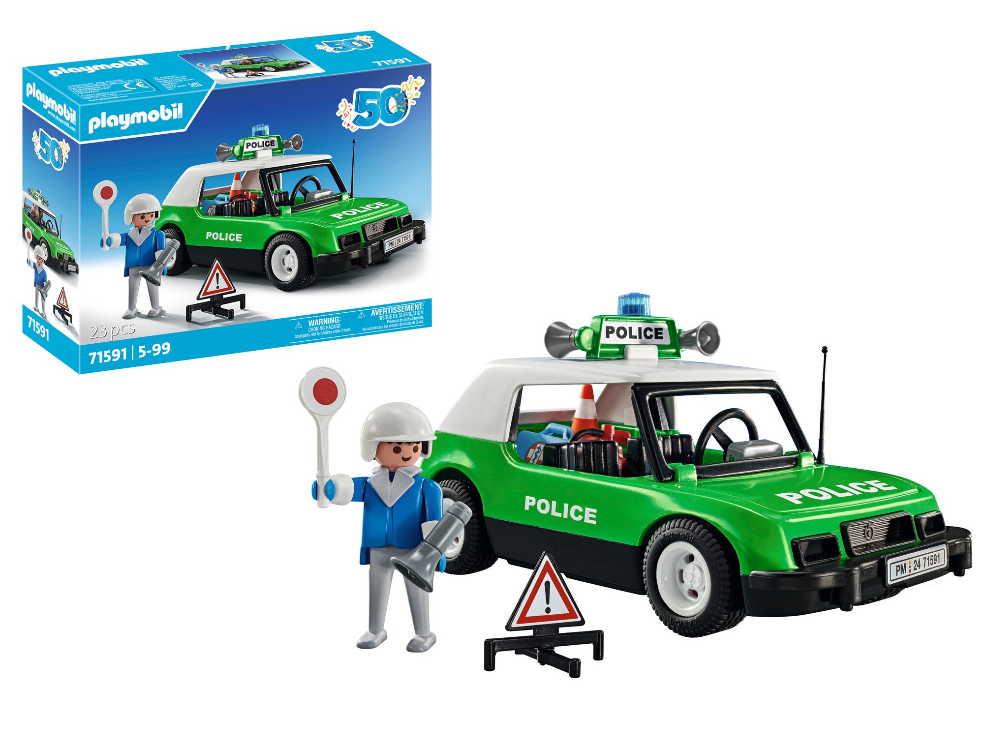 Coche policía clásico Playmobil 50th Anniversary 2
