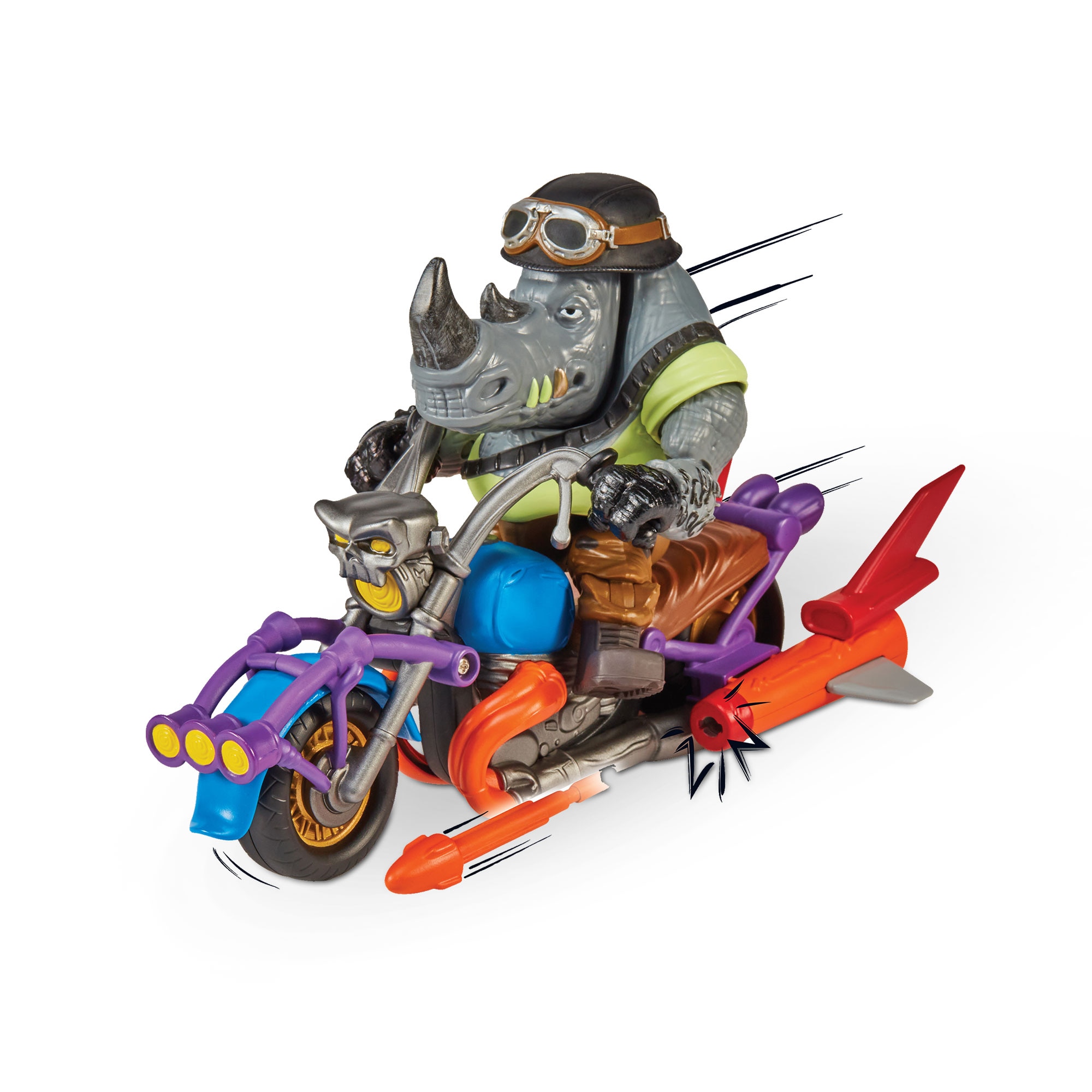 Vehículo Cycle con Rocksteady Tortugas Ninja Famosa 7