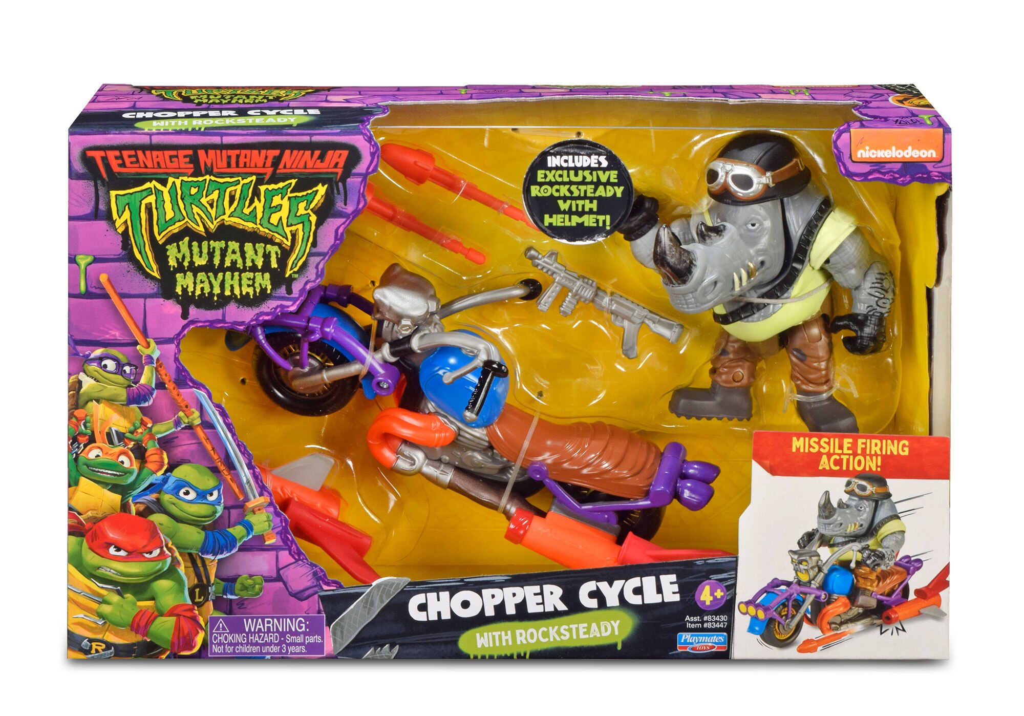 Vehículo Cycle con Rocksteady Tortugas Ninja Famosa 8