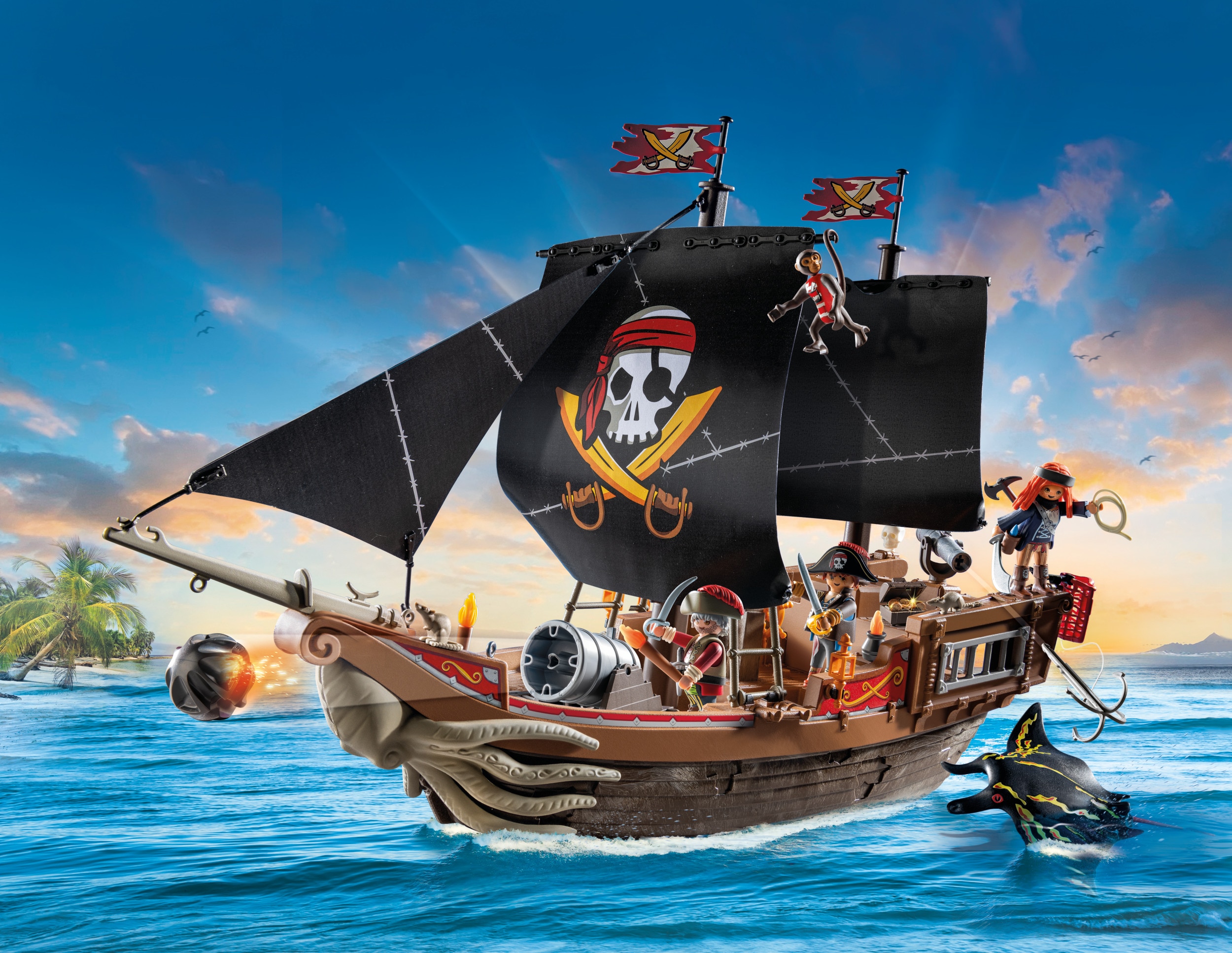 Grande navio pirata Playmobil 4