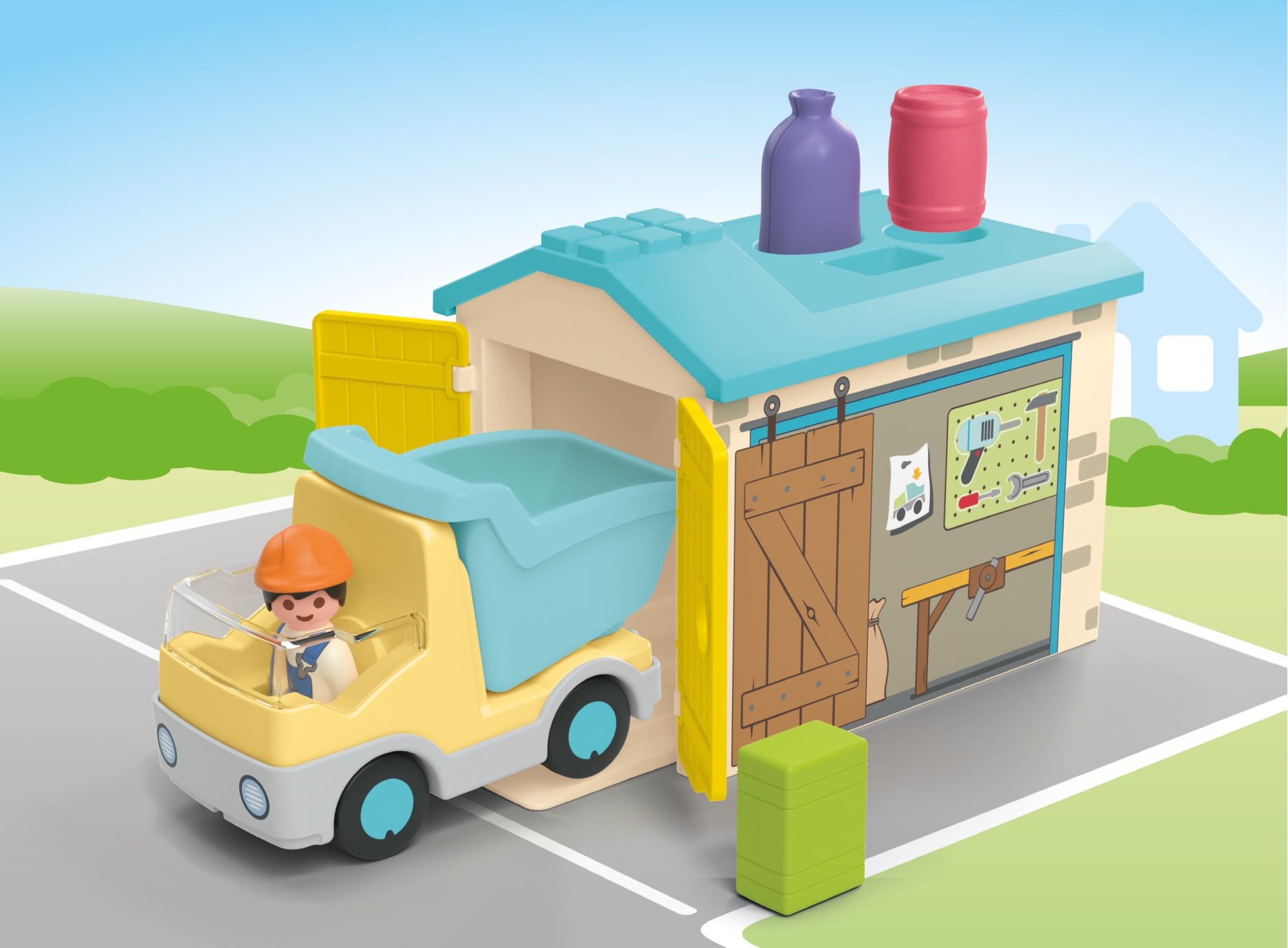 JUNIOR: camión con garaje Playmobil 4