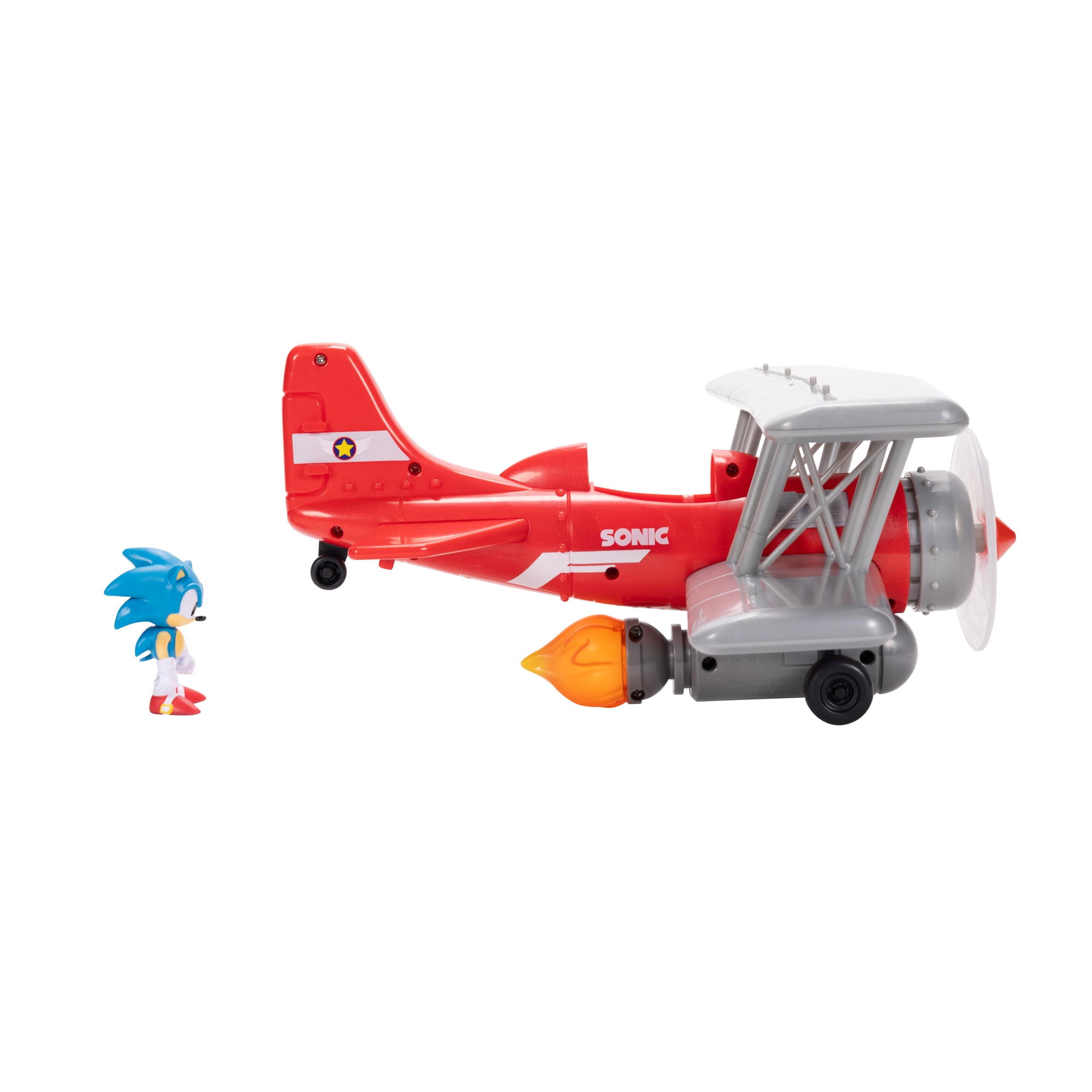 Avioneta Tornado Biplano con Funciones con Figura 6 cm Sonic Jakks Pacific 3