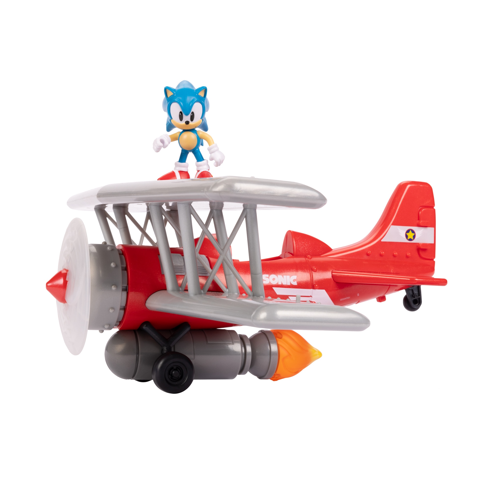 Avioneta Tornado Biplano con Funciones con Figura 6 cm Sonic Jakks Pacific 6