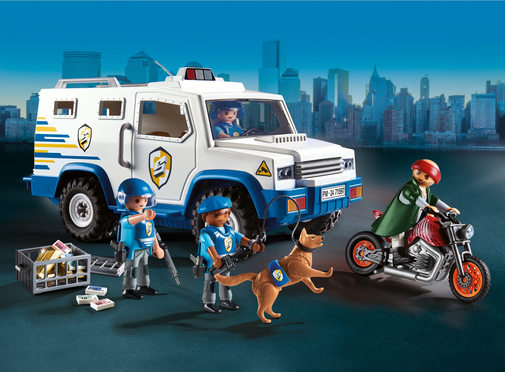 Transporte dinero policía Playmobil Action Heroes 2