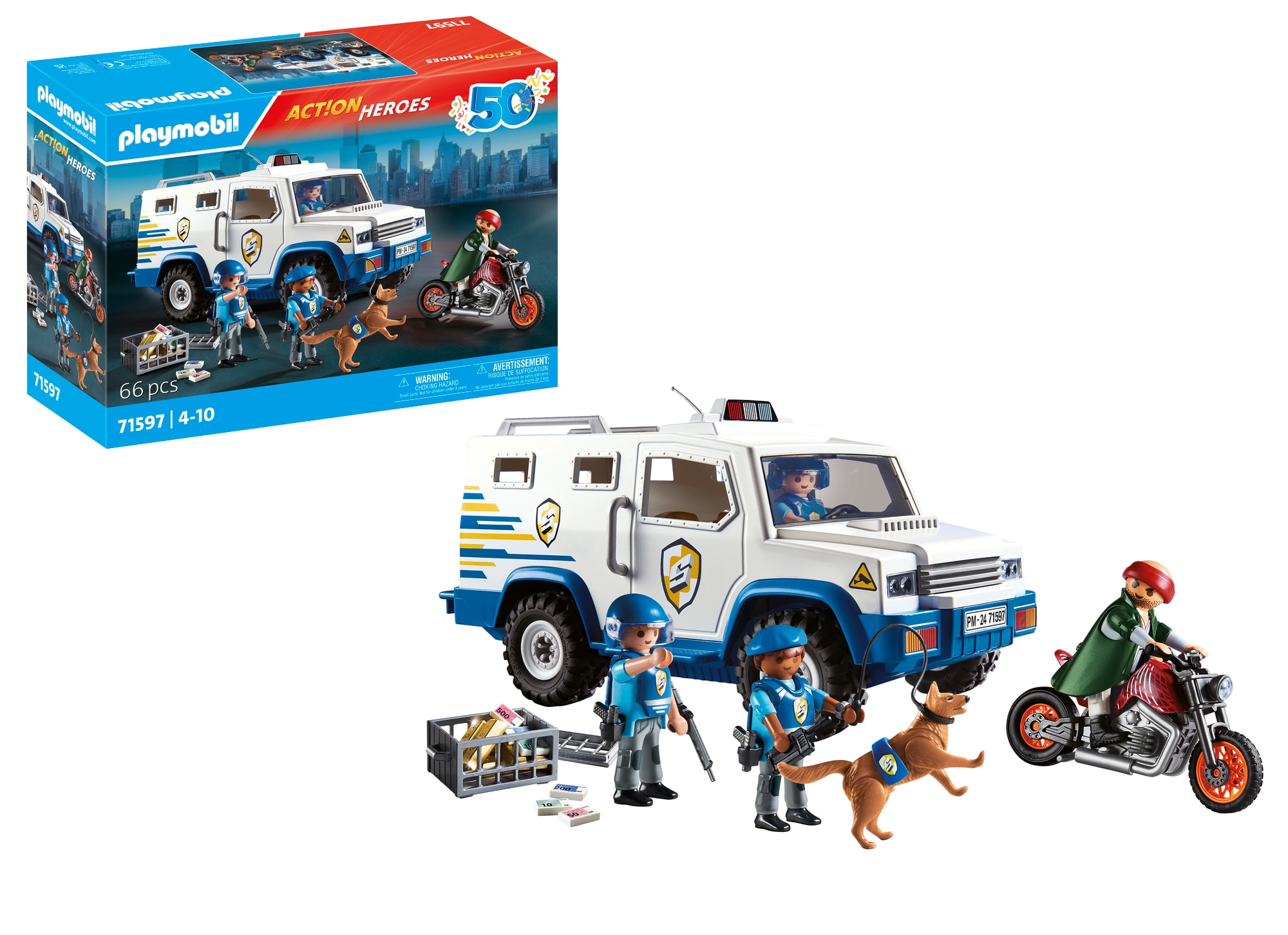 Transporte dinero policía Playmobil Action Heroes 3