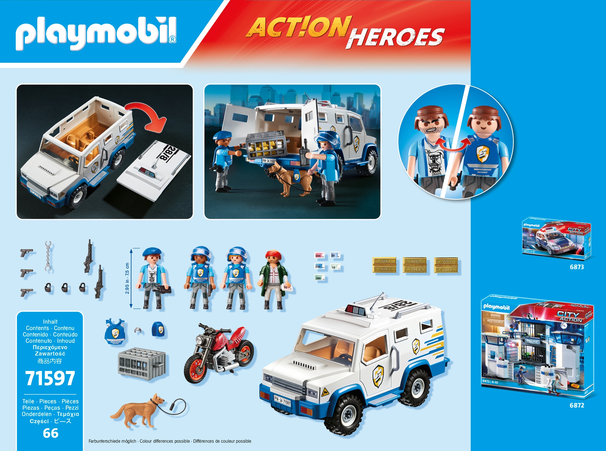 Transporte dinero policía Playmobil Action Heroes 5