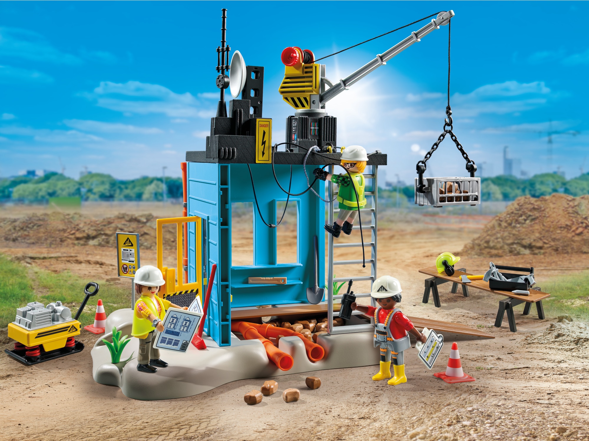 Promo Pack construcción Playmobil Action Heroes 2