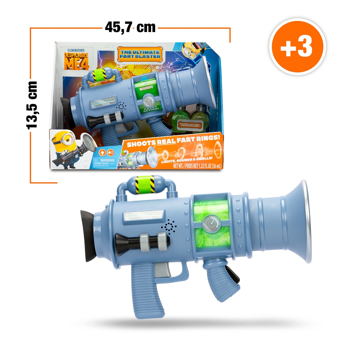 Pistola de juguete Fart Blaster Gru Mi Villano Favorito 4 Famosa 2