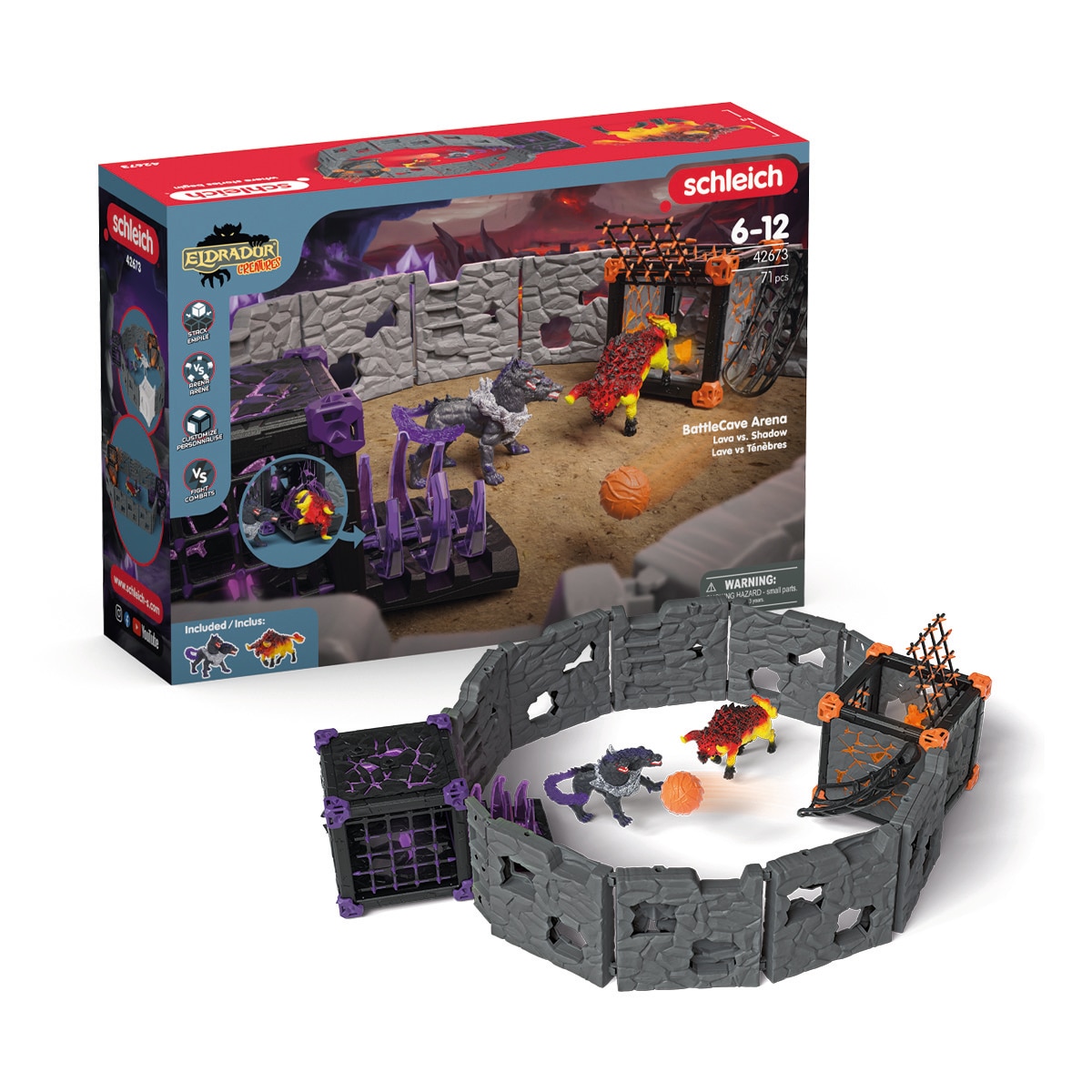 Schleich – Playset BattleCave: Arena de Combate lava contra sombra Schleich.