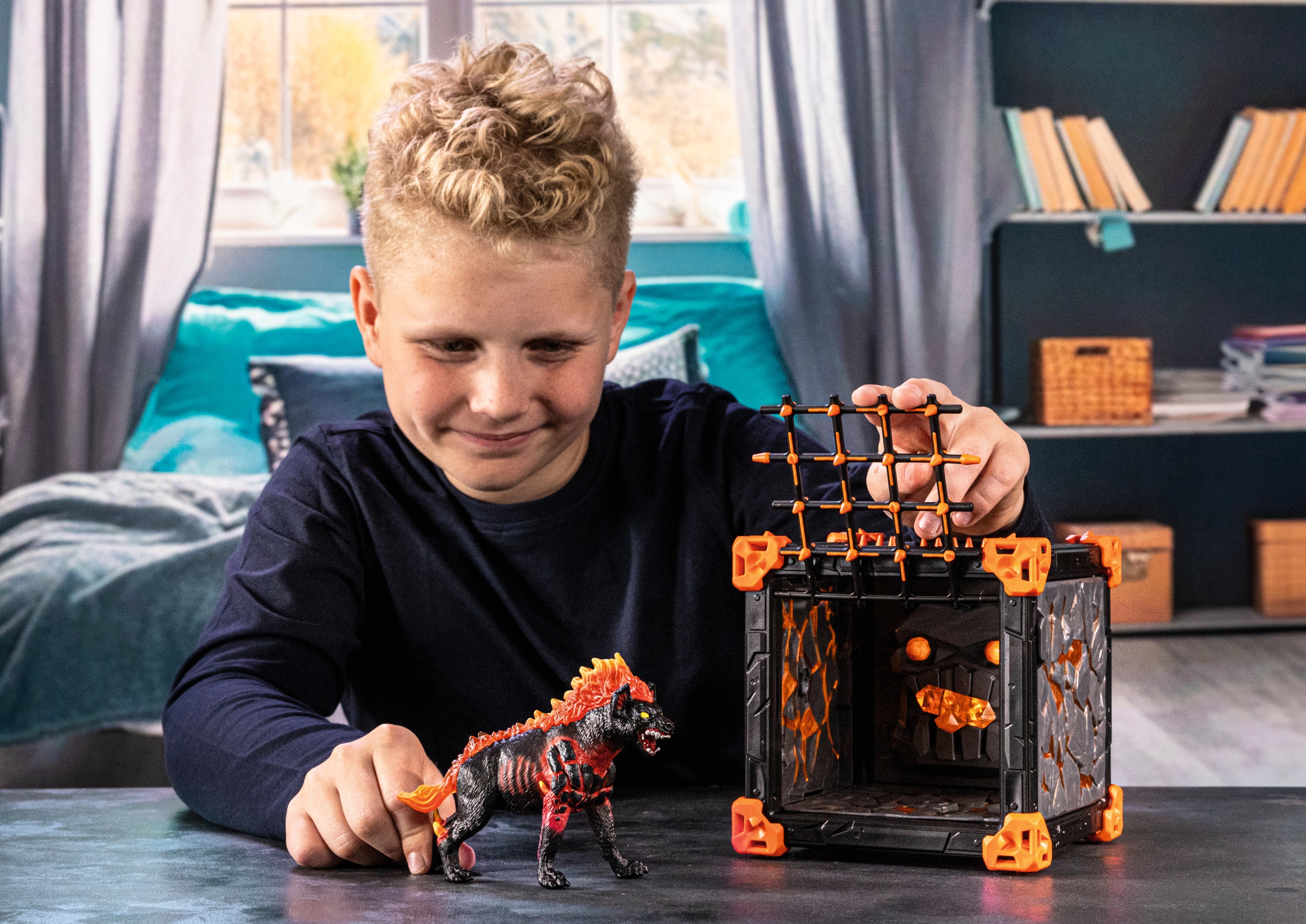 Playset BattleCave Hiena de lava Schleich 3
