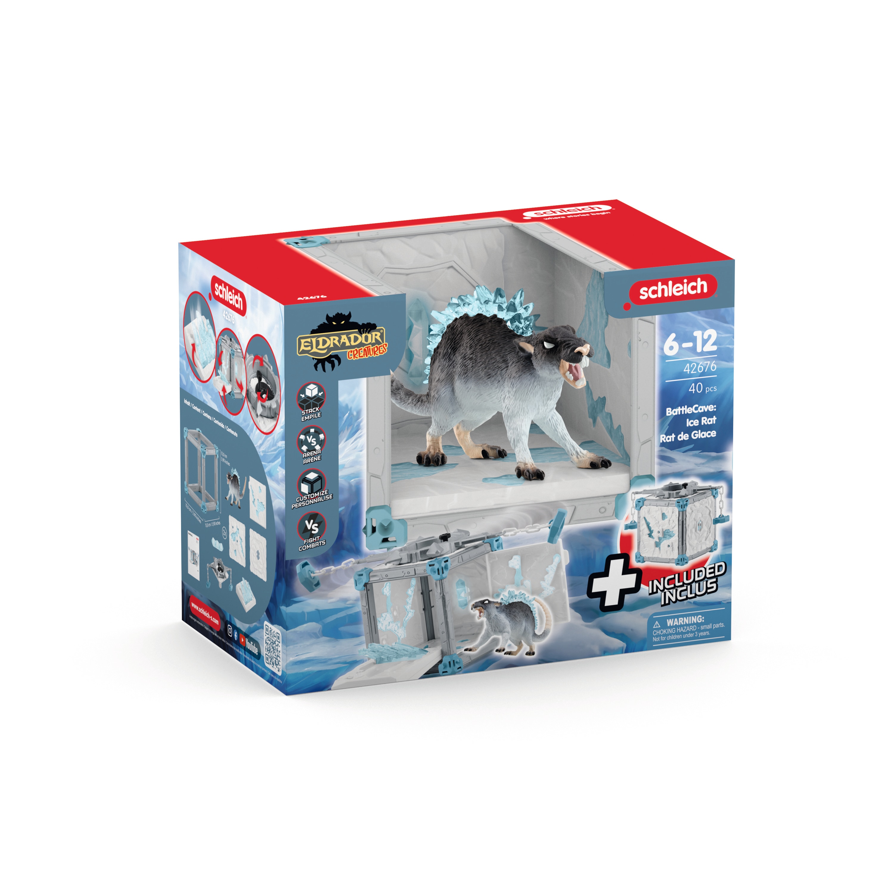 Playset BattleCave Rata de hielo Schleich 3