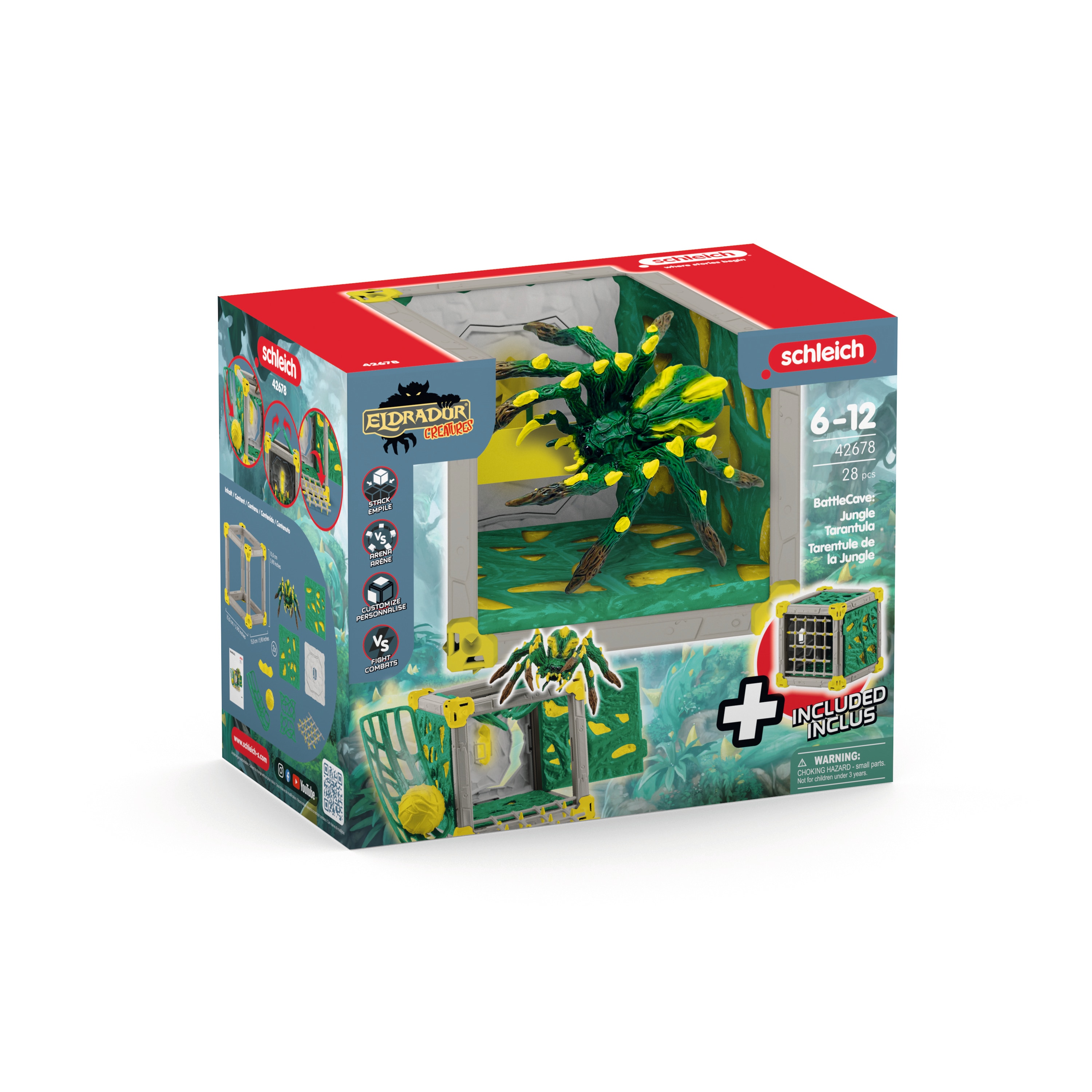 Playset BattleCave Tarántula de selva Schleich 6