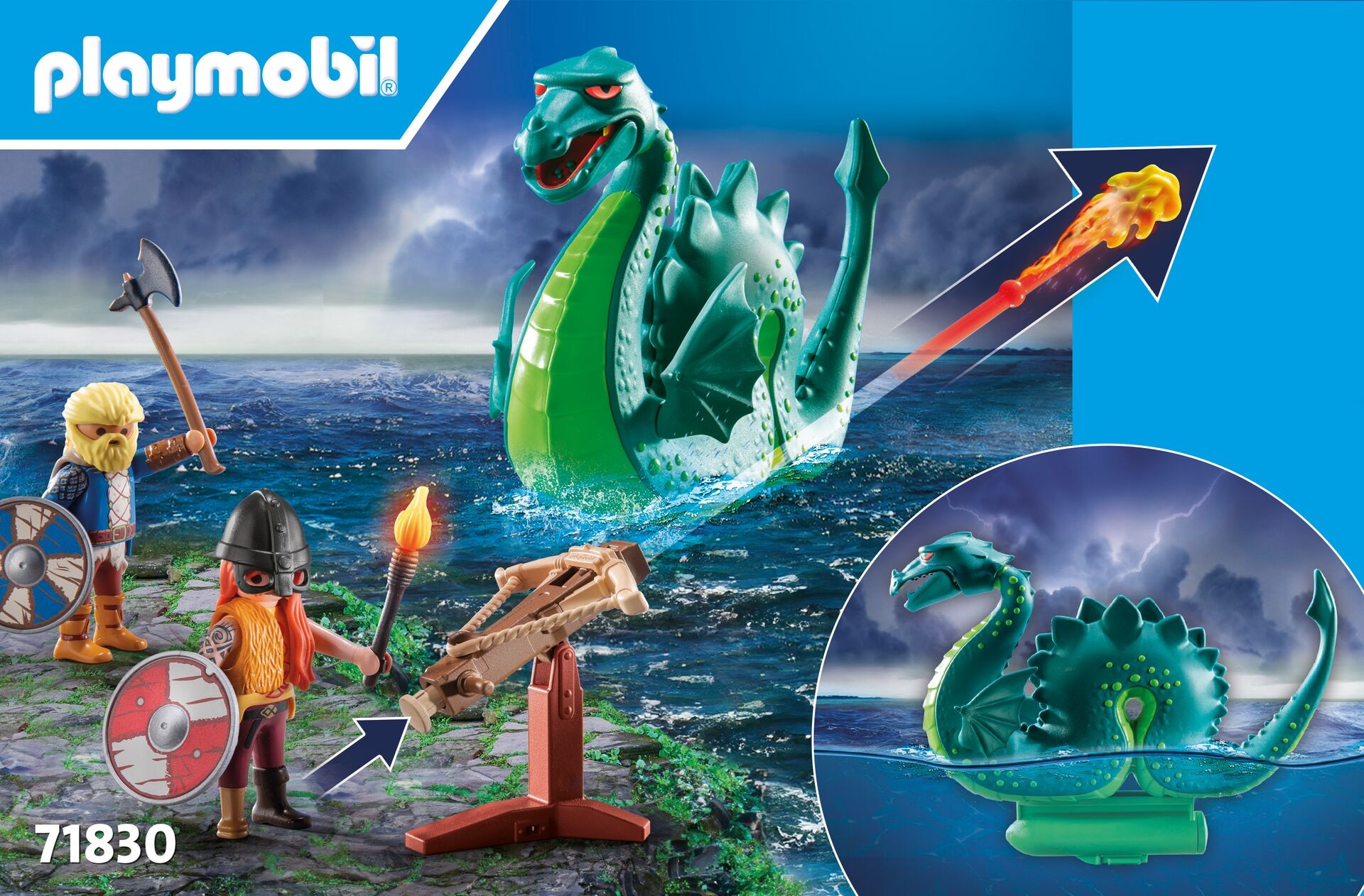Vikingos con monstruo marino Playmobil 3