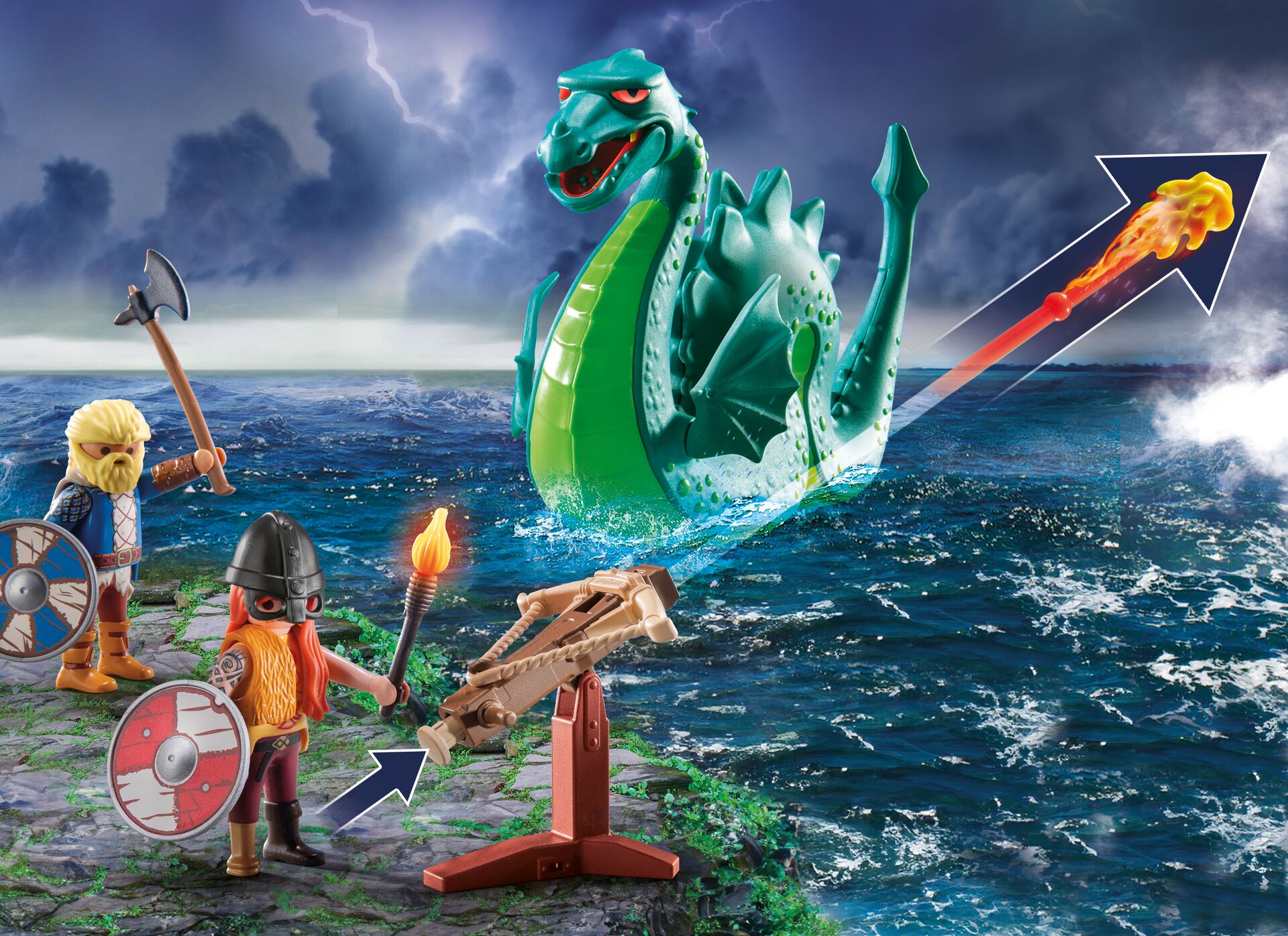 Vikingos con monstruo marino Playmobil 5