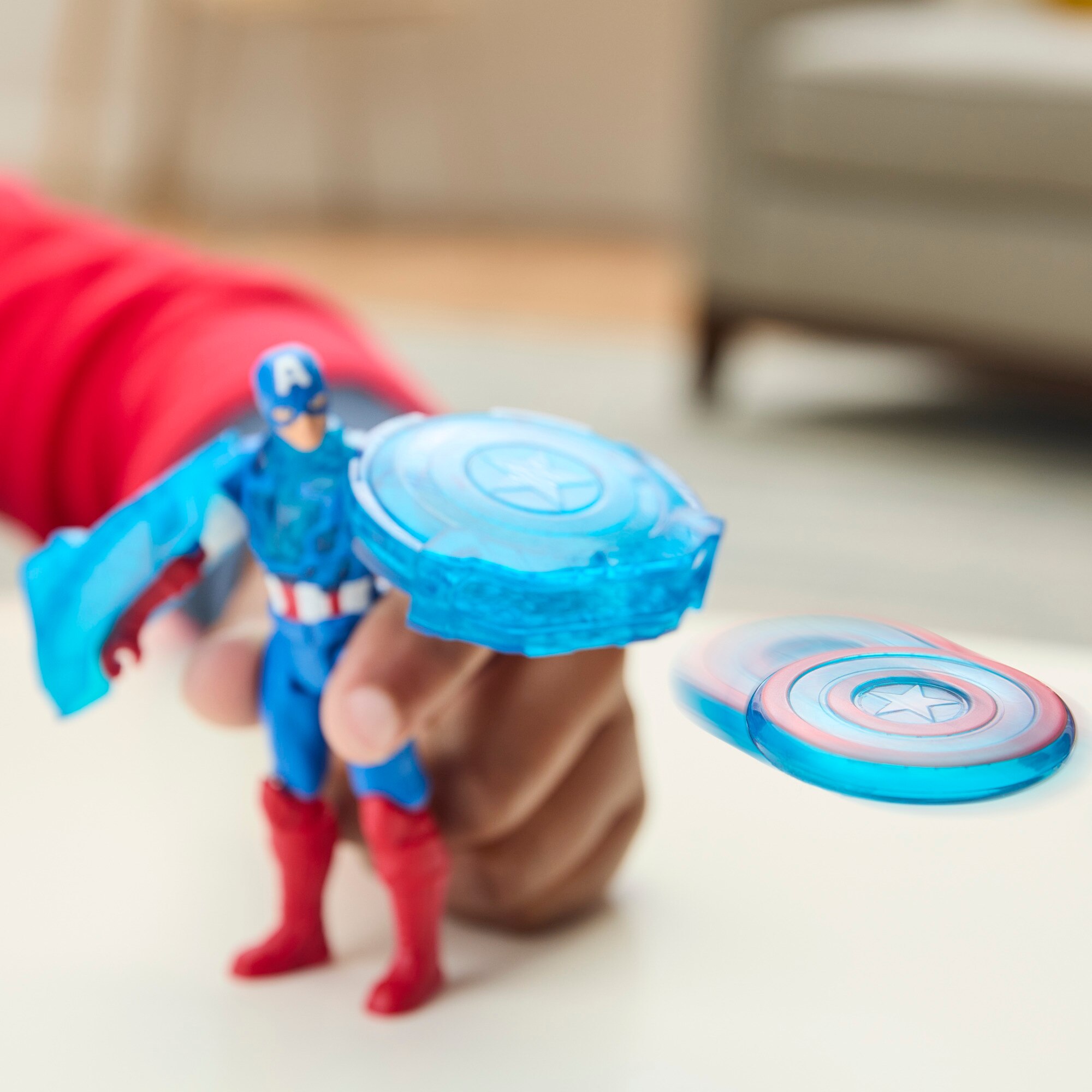 Moto lanzaescudos del Capitán América Epic World of Action Avengers Marvel Hasbro 9