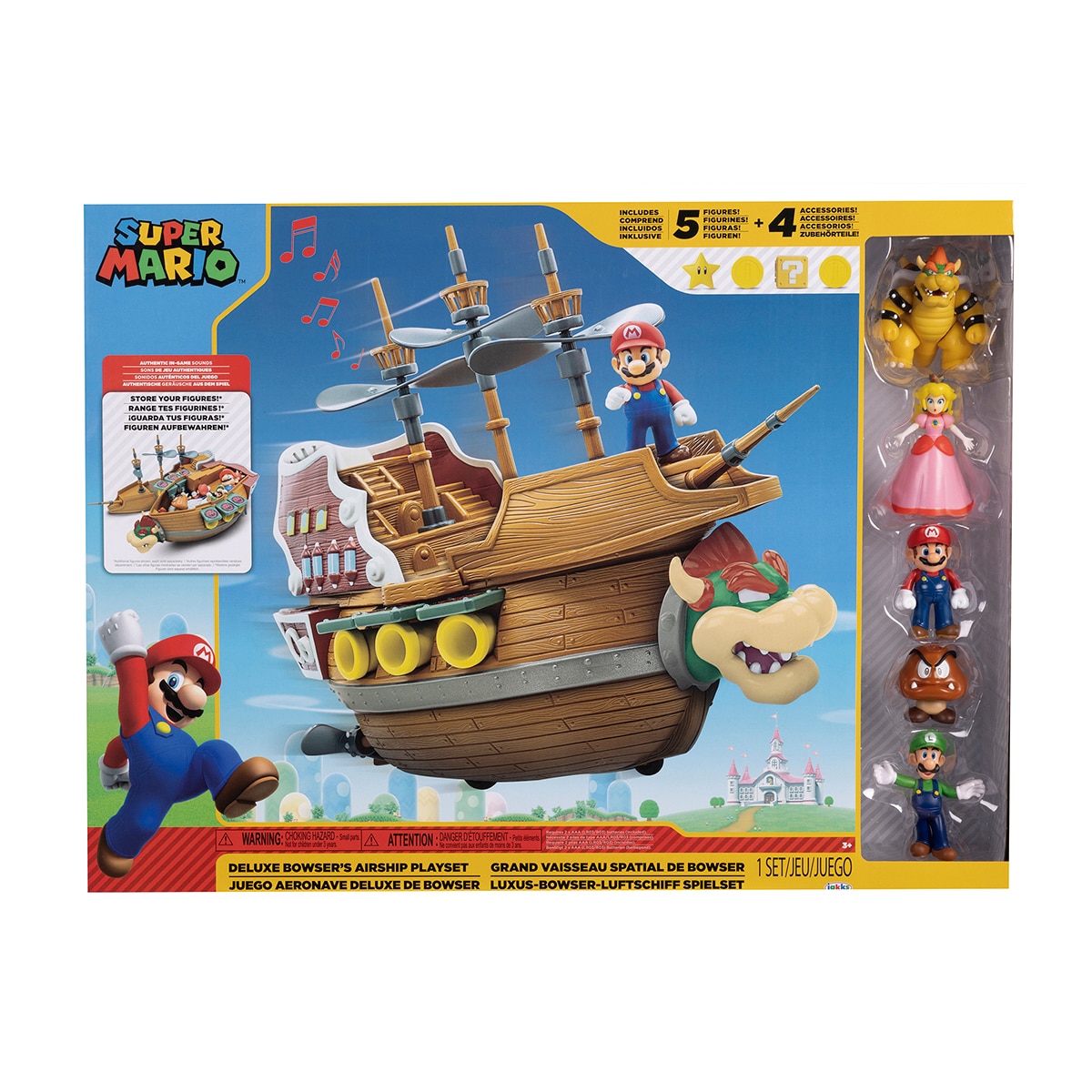 Playset Barco de Bowser con 5 Figuras Super Mario Jakks Pacific 1