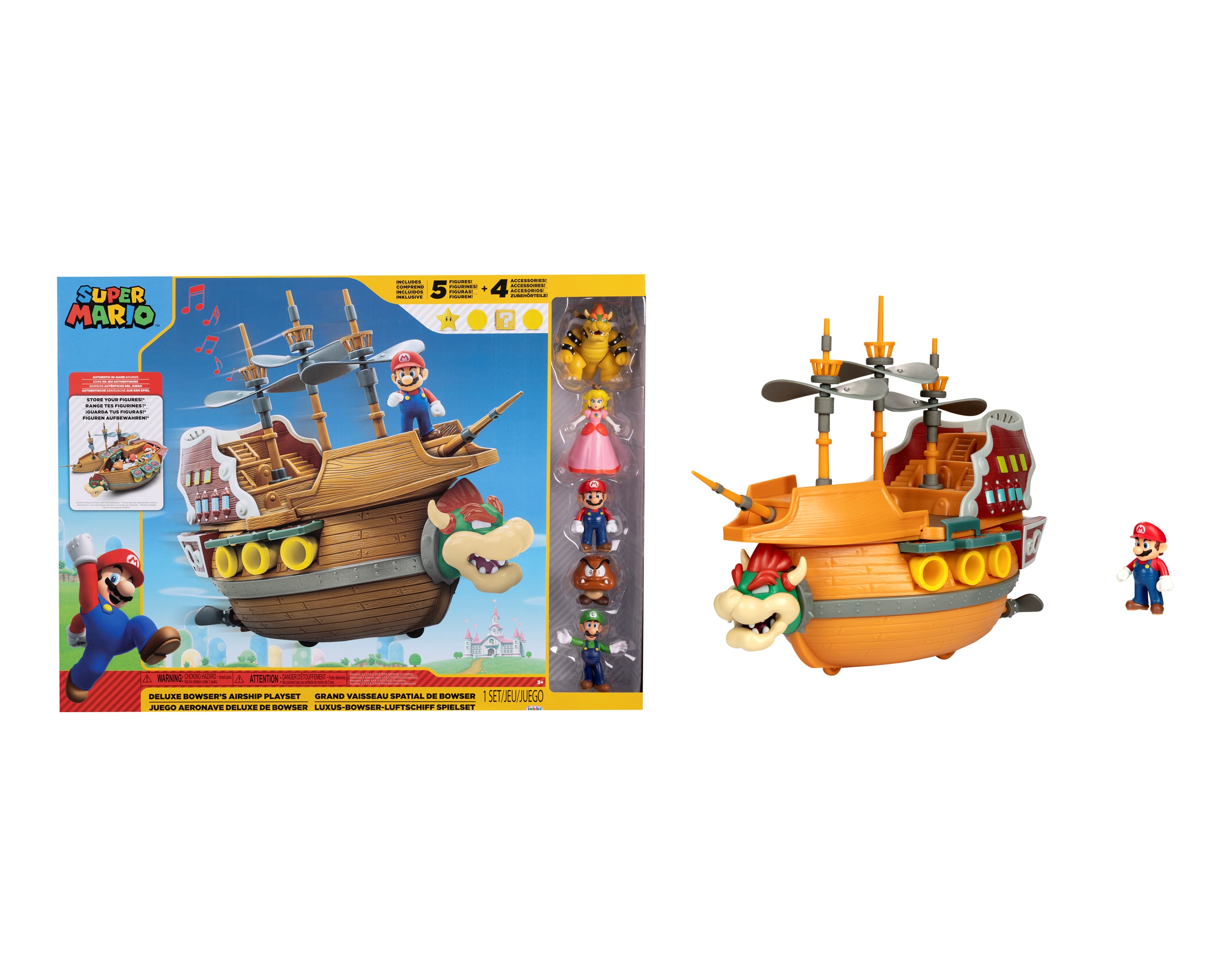 Playset Barco de Bowser con 5 Figuras Super Mario Jakks Pacific 3