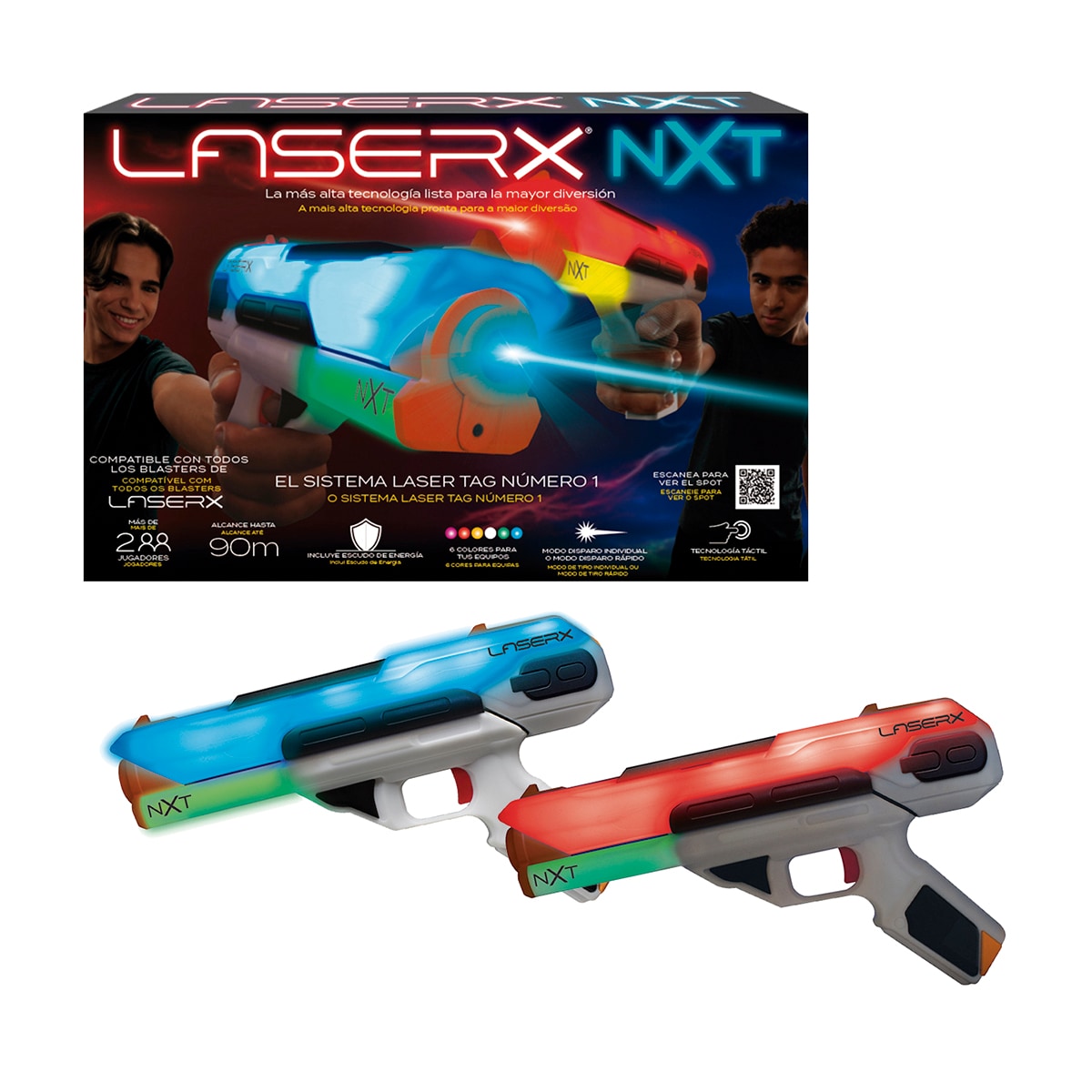 Laser X next level pack doble dos pistolas laser con dos modos de disparo 1