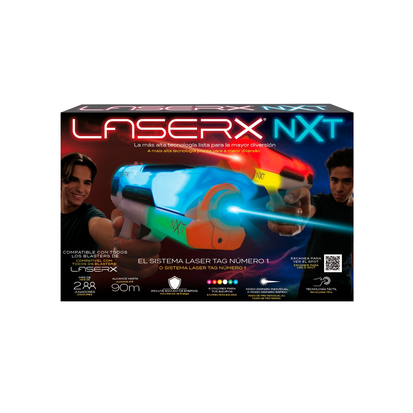 Laser X next level pack doble dos pistolas laser con dos modos de disparo 2