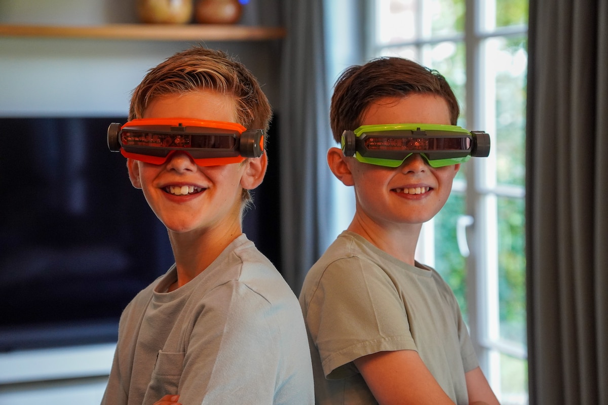 Lasershoot batalla visión láser dos máscaras láser para la batalla 6