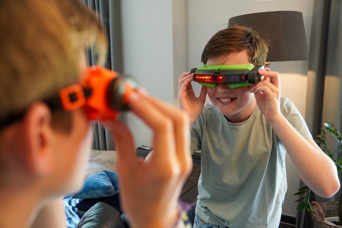 Lasershoot batalla visión láser dos máscaras láser para la batalla 13