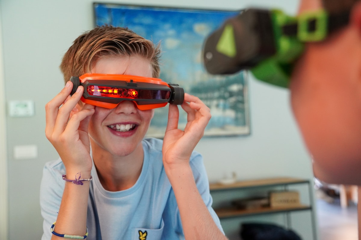 Lasershoot batalla visión láser dos máscaras láser para la batalla 14