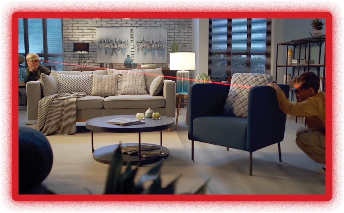 Lasershoot batalla visión láser dos máscaras láser para la batalla 21