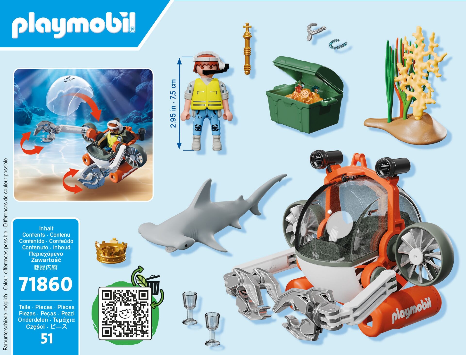 Búsqueda del tesoro con submarino Playmobil 3