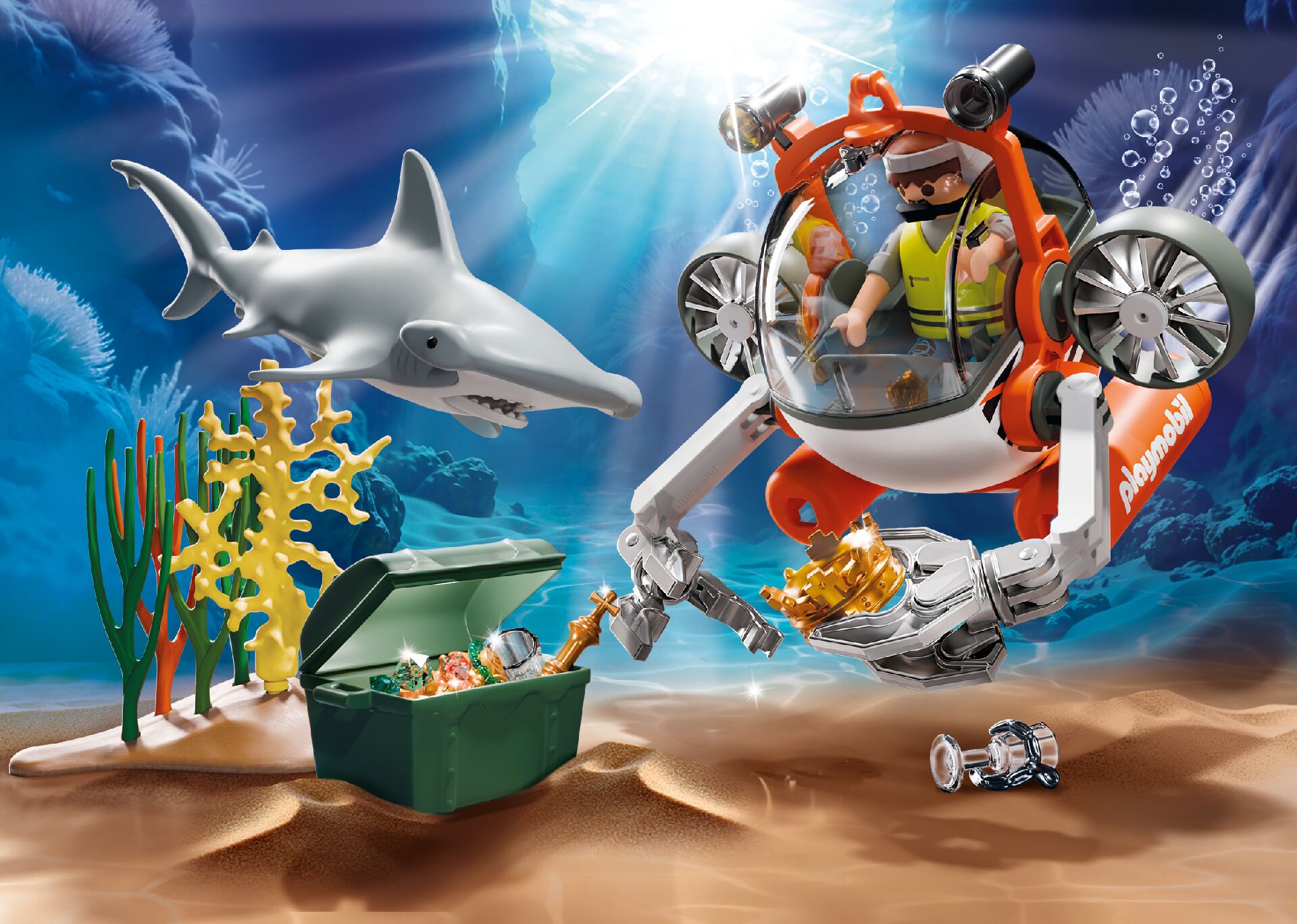 Búsqueda del tesoro con submarino Playmobil 5