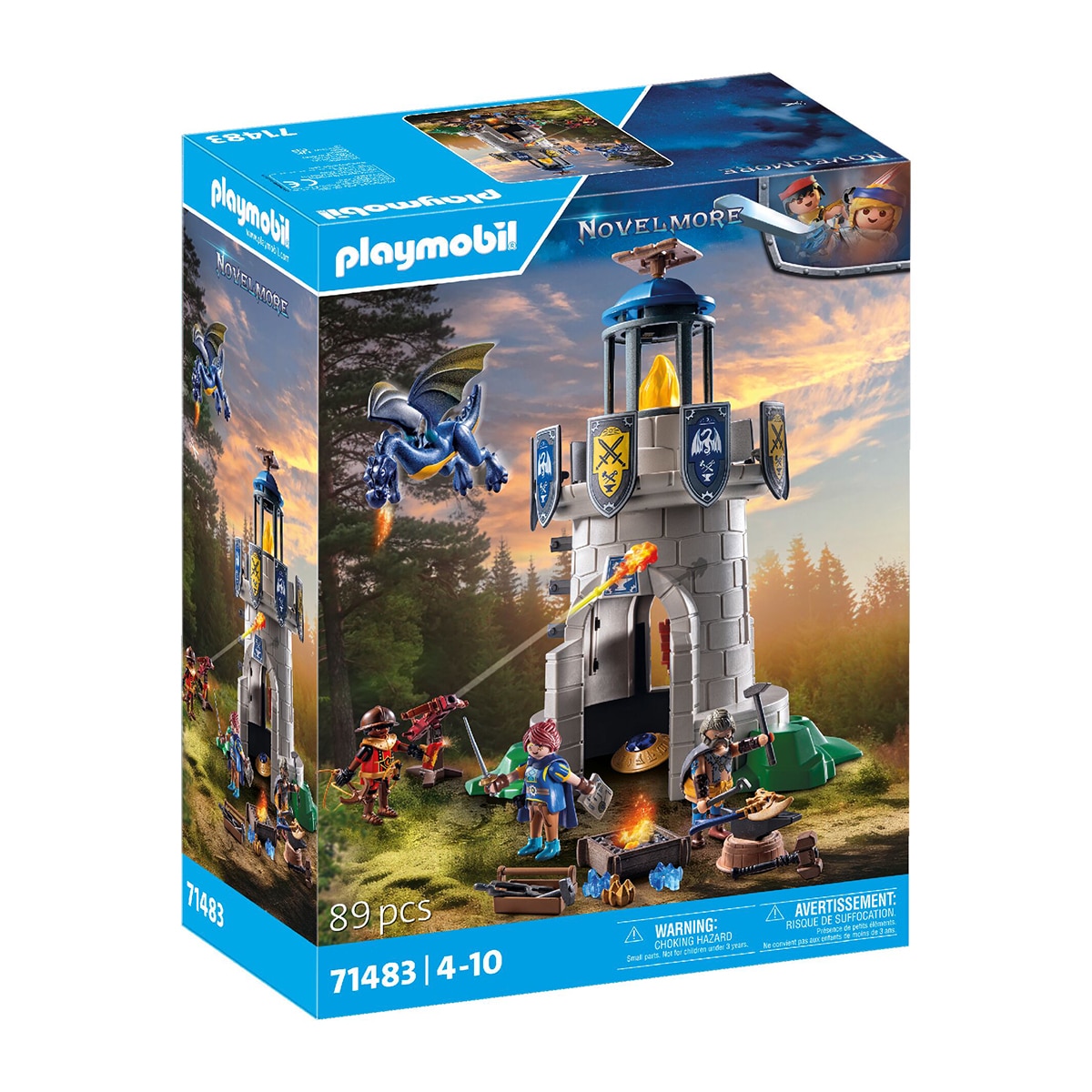 Playmobil – Torre de caballeros con herrero y dragón Playmobil.