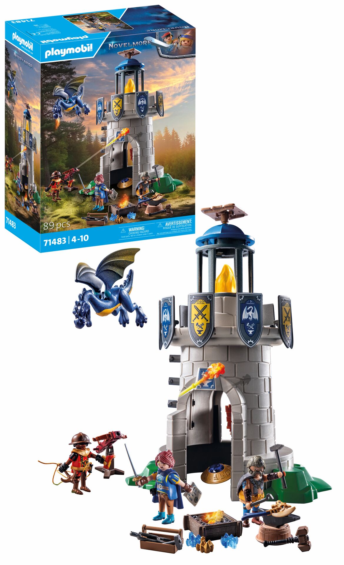 Torre de caballeros con herrero y dragón Playmobil 2