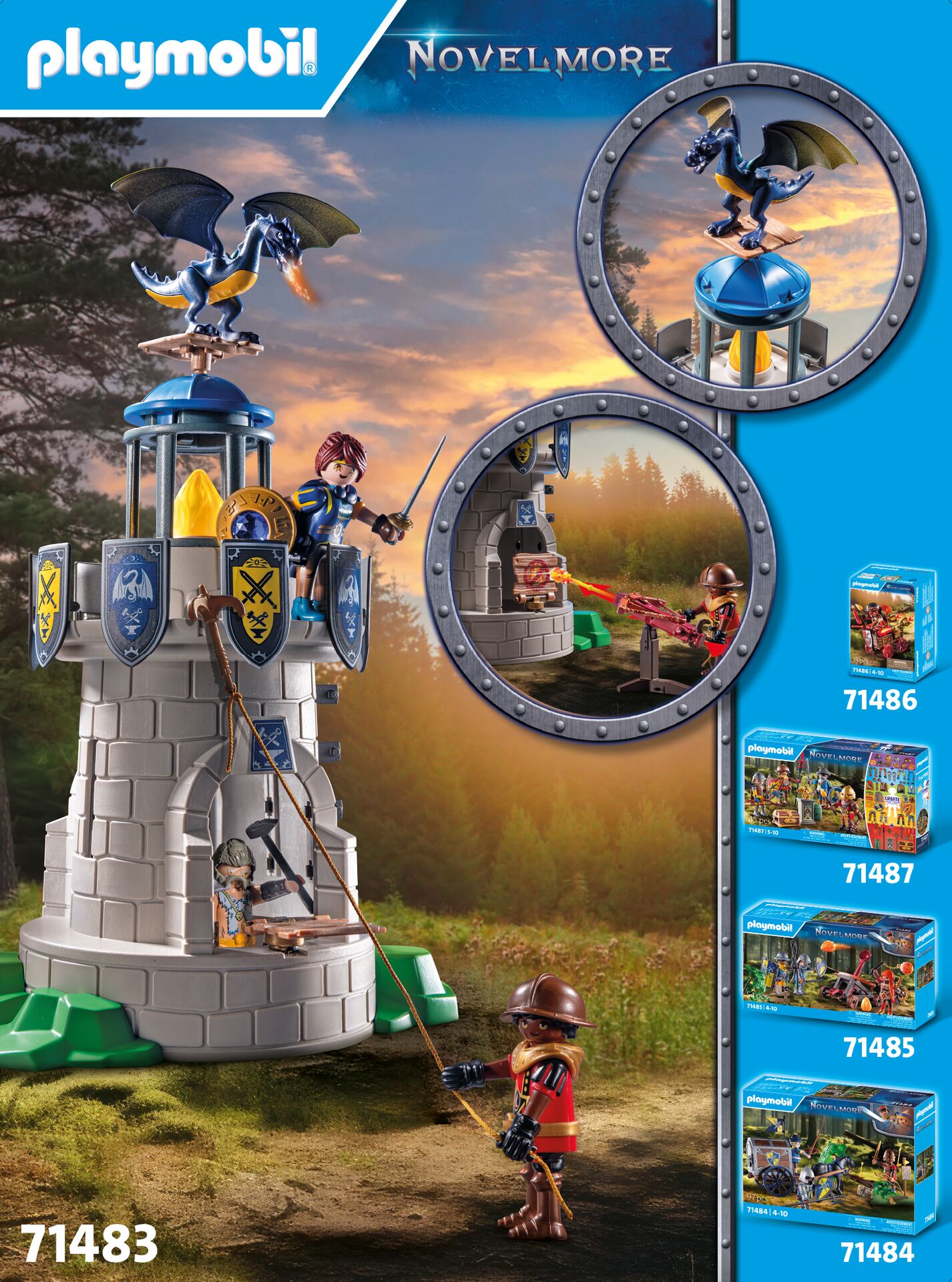 Torre de caballeros con herrero y dragón Playmobil 4
