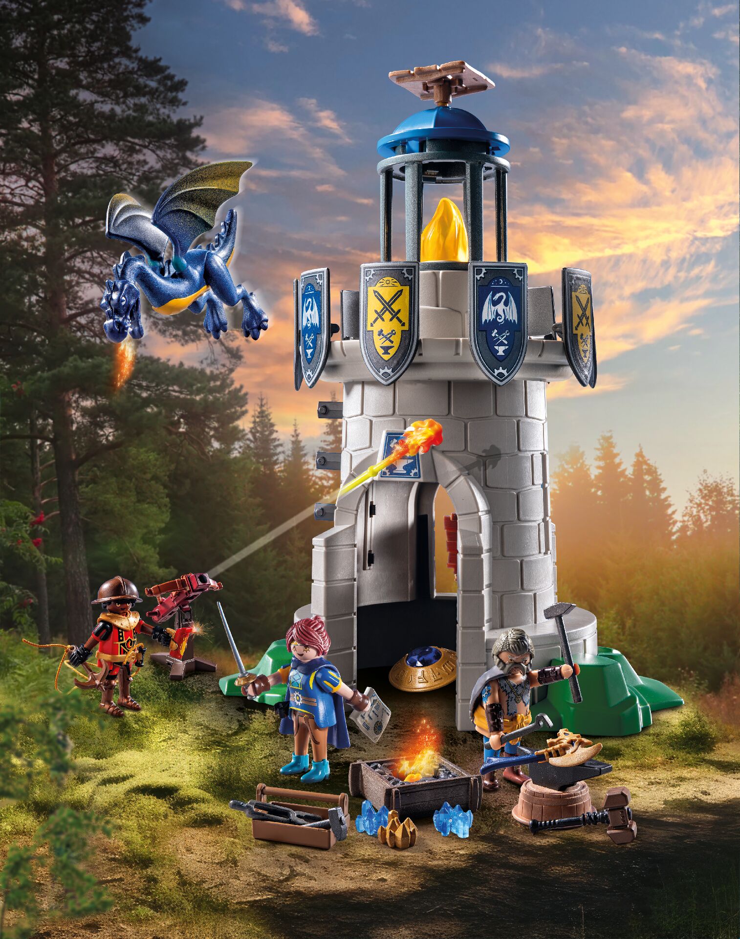 Torre de caballeros con herrero y dragón Playmobil 5