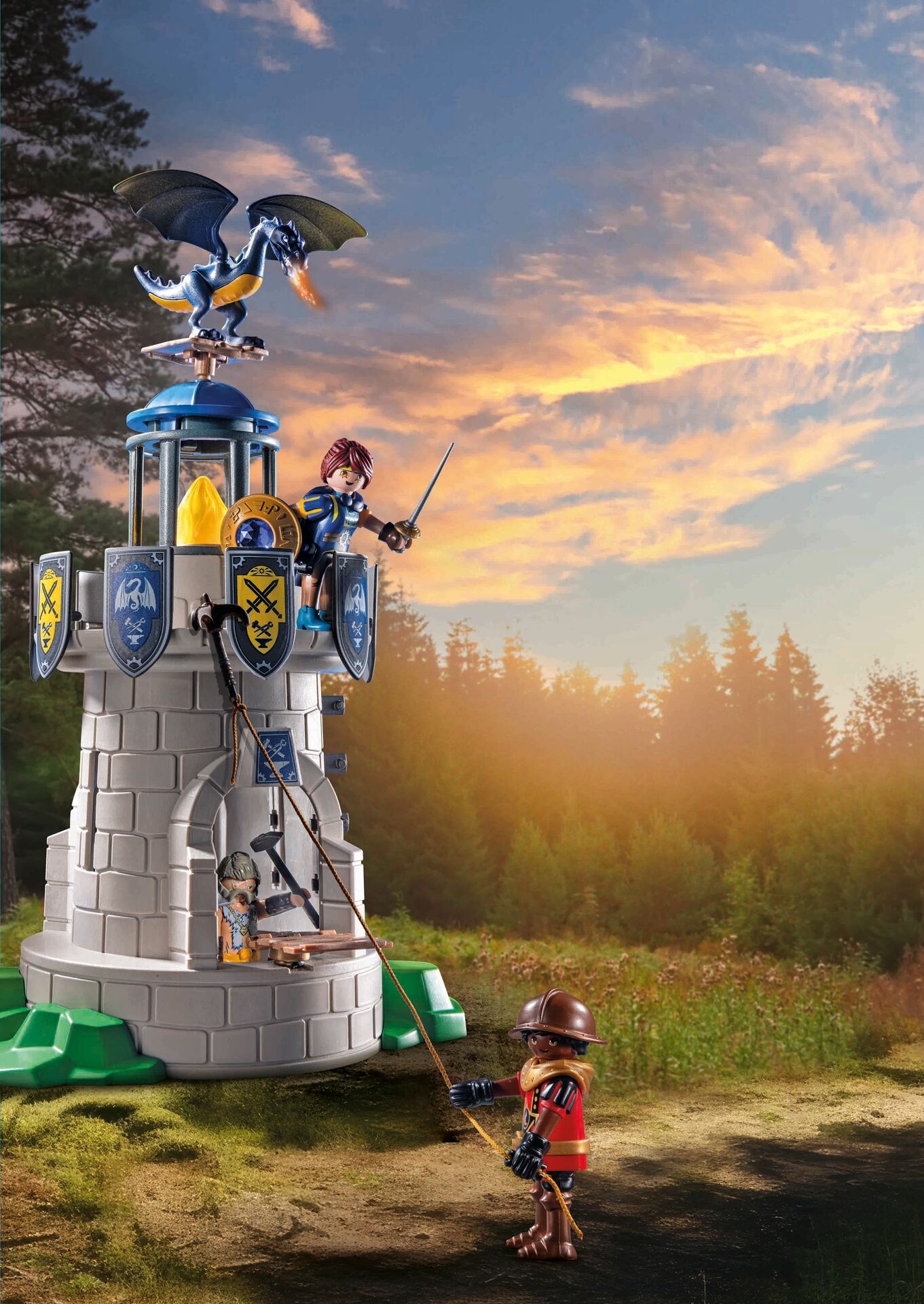 Torre de caballeros con herrero y dragón Playmobil 7
