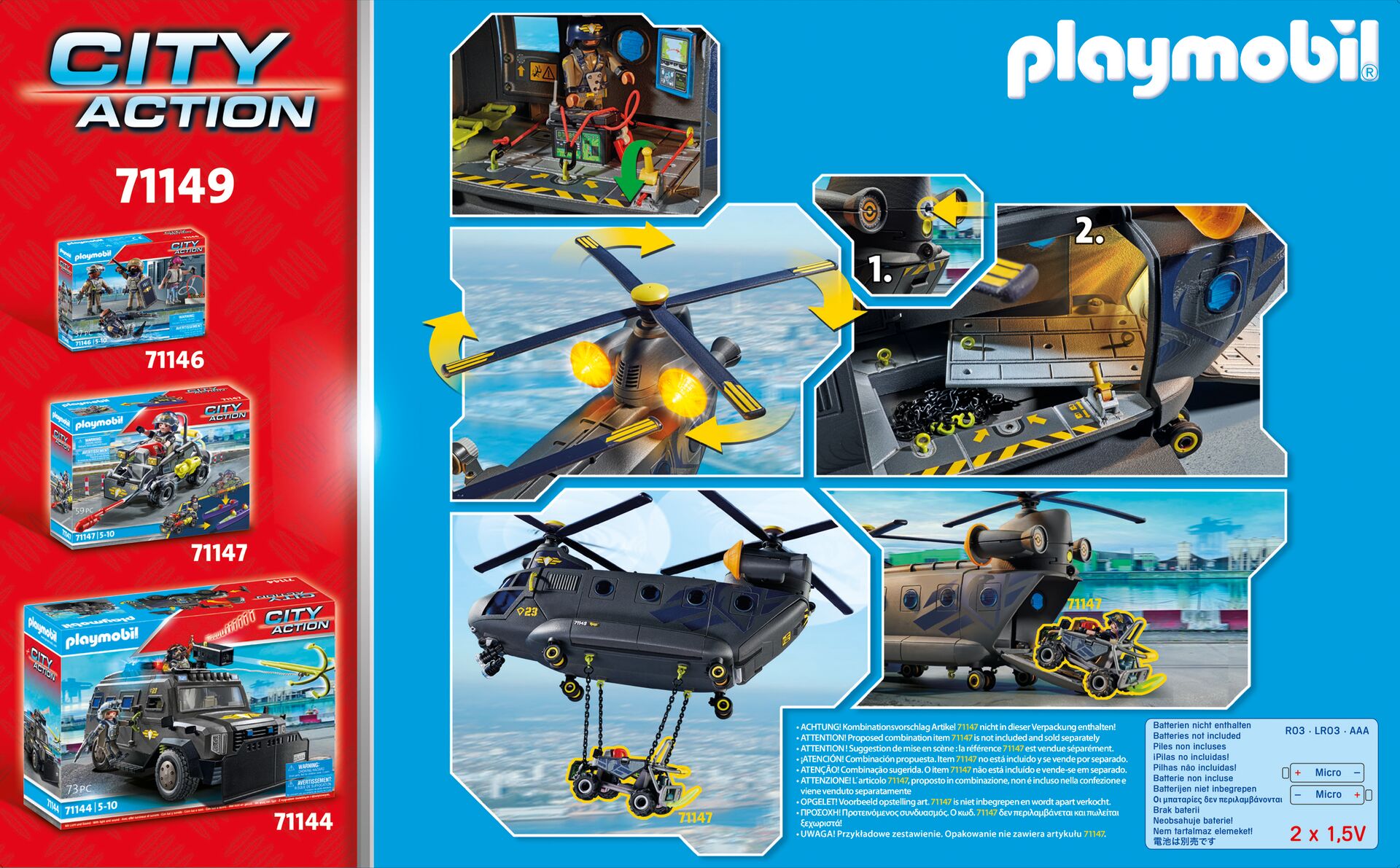 Fuerzas Especiales Helicóptero banana Playmobil 3