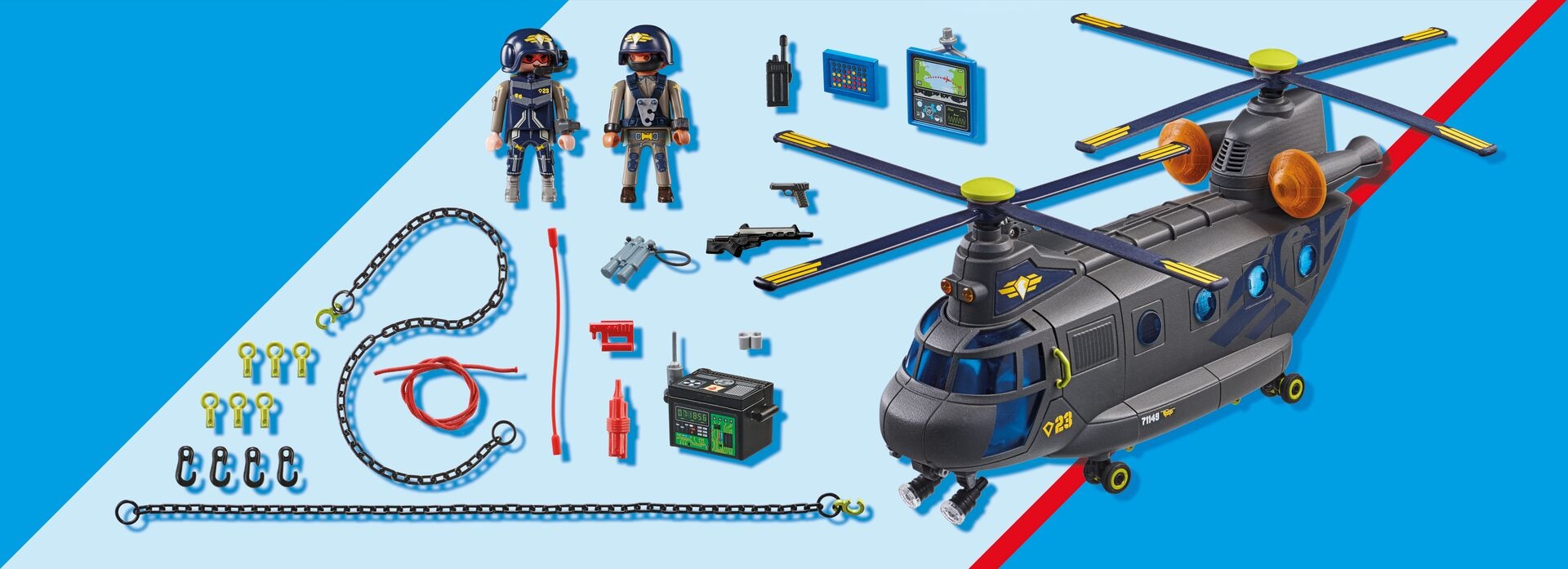 Fuerzas Especiales Helicóptero banana Playmobil 4