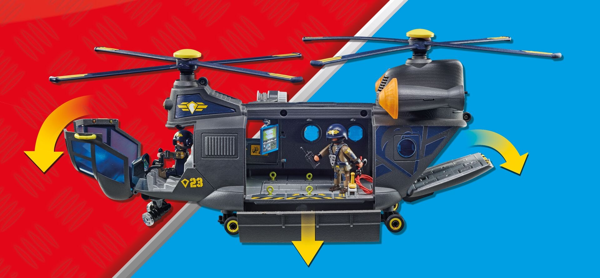 Fuerzas Especiales Helicóptero banana Playmobil 6