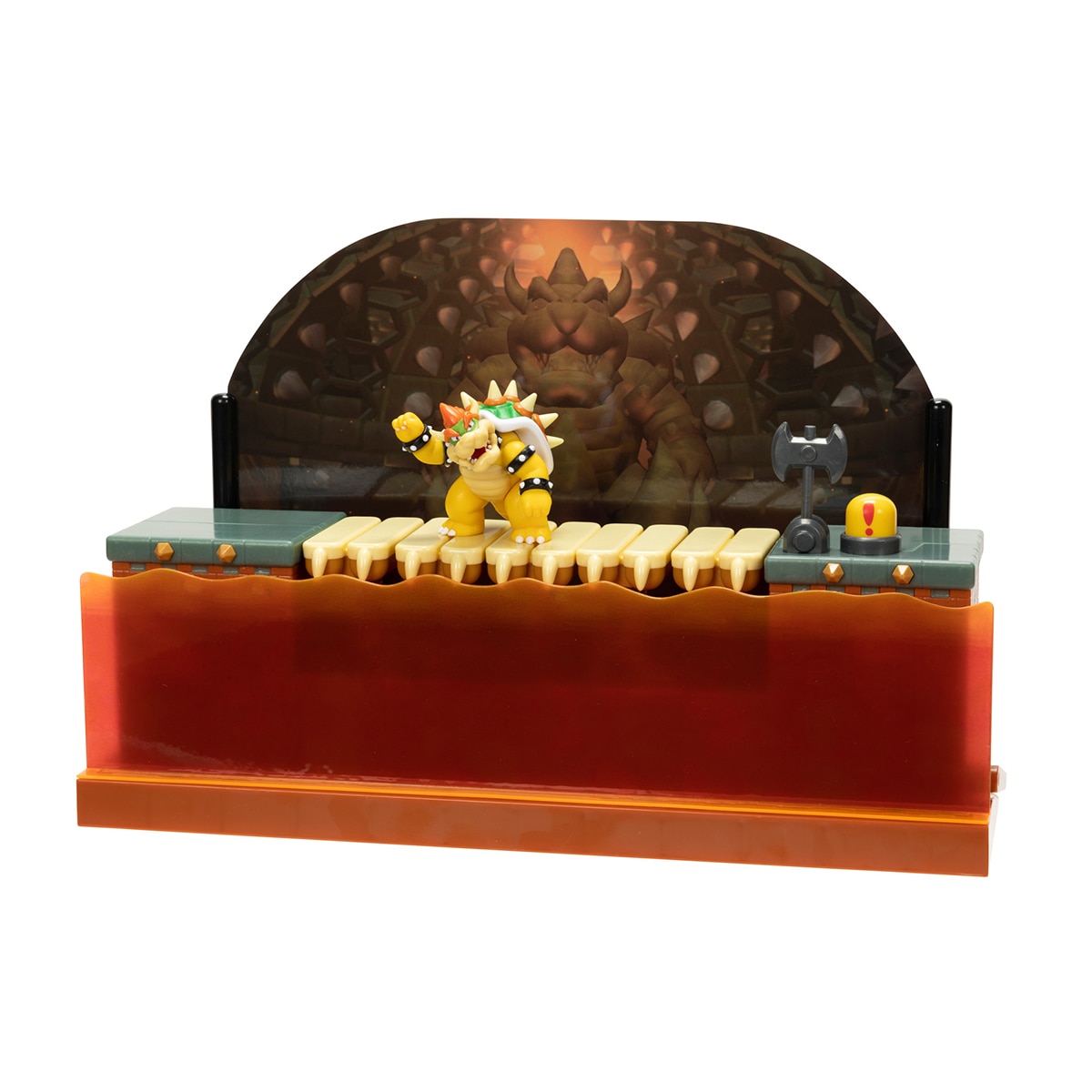 Set de batalla Puente de Bowser con luces, sonidos y accesorios. Incluye figura Bowser 6 cm. Licencia Super Mario. Jakks Pacific 2