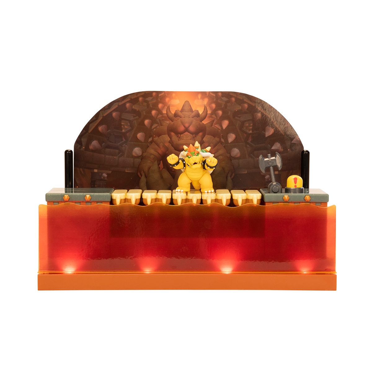 Set de batalla Puente de Bowser con luces, sonidos y accesorios. Incluye figura Bowser 6 cm. Licencia Super Mario. Jakks Pacific 5