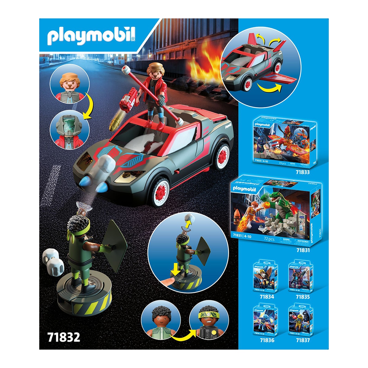 Héroe con vehículo Playmobil 3