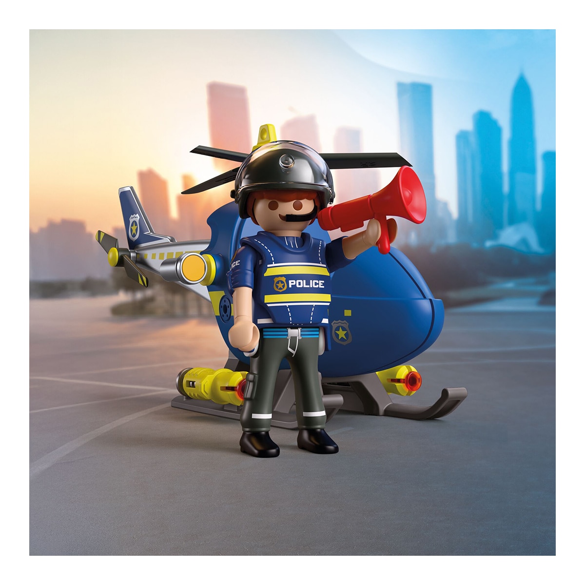 Helicóptero de policía con radar Playmobil 4