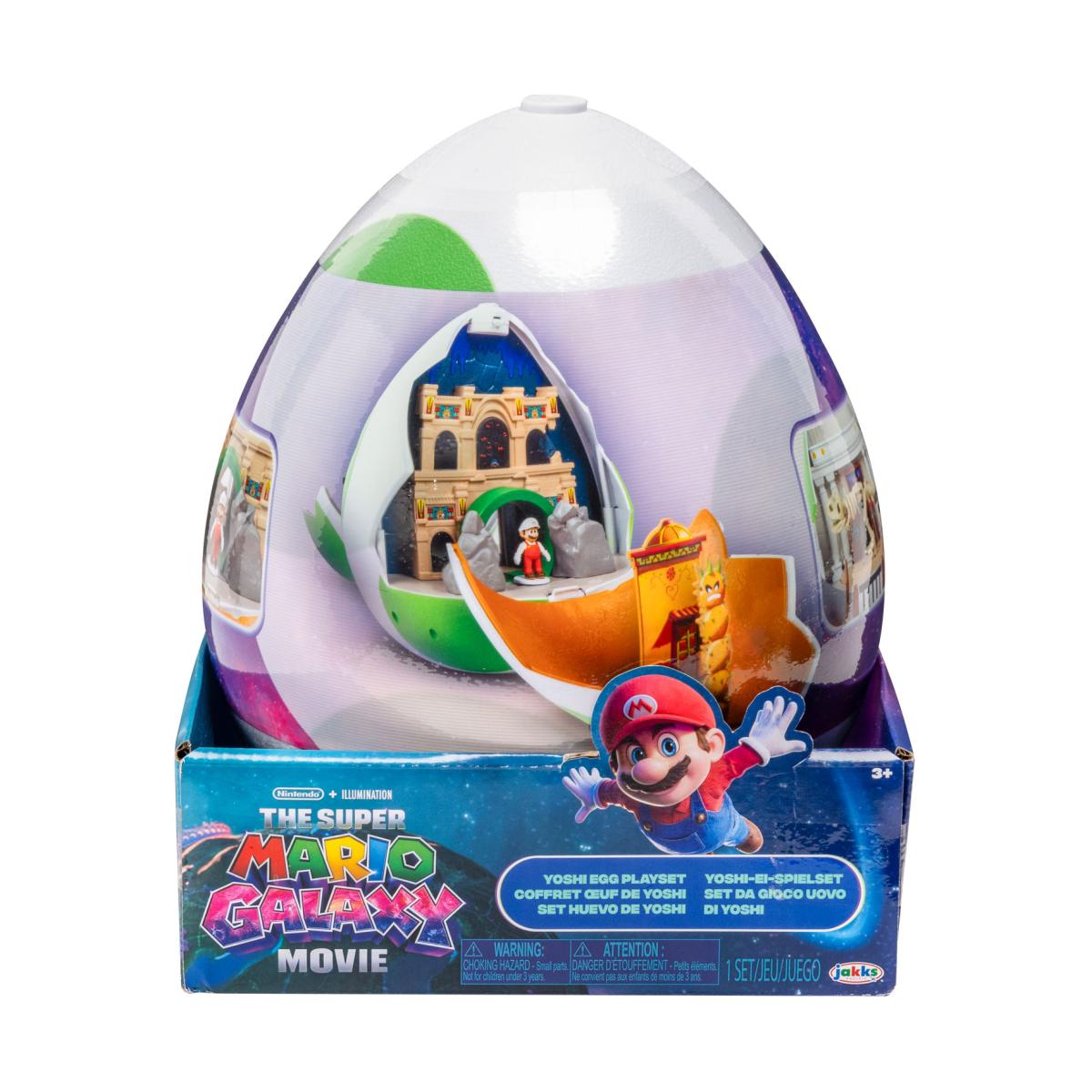 Playset Huevo de Yoshi con figuras coleccionables de 4 cm de Yoshi y Mario. Edición especial película Super Mario Bros Galaxy 5