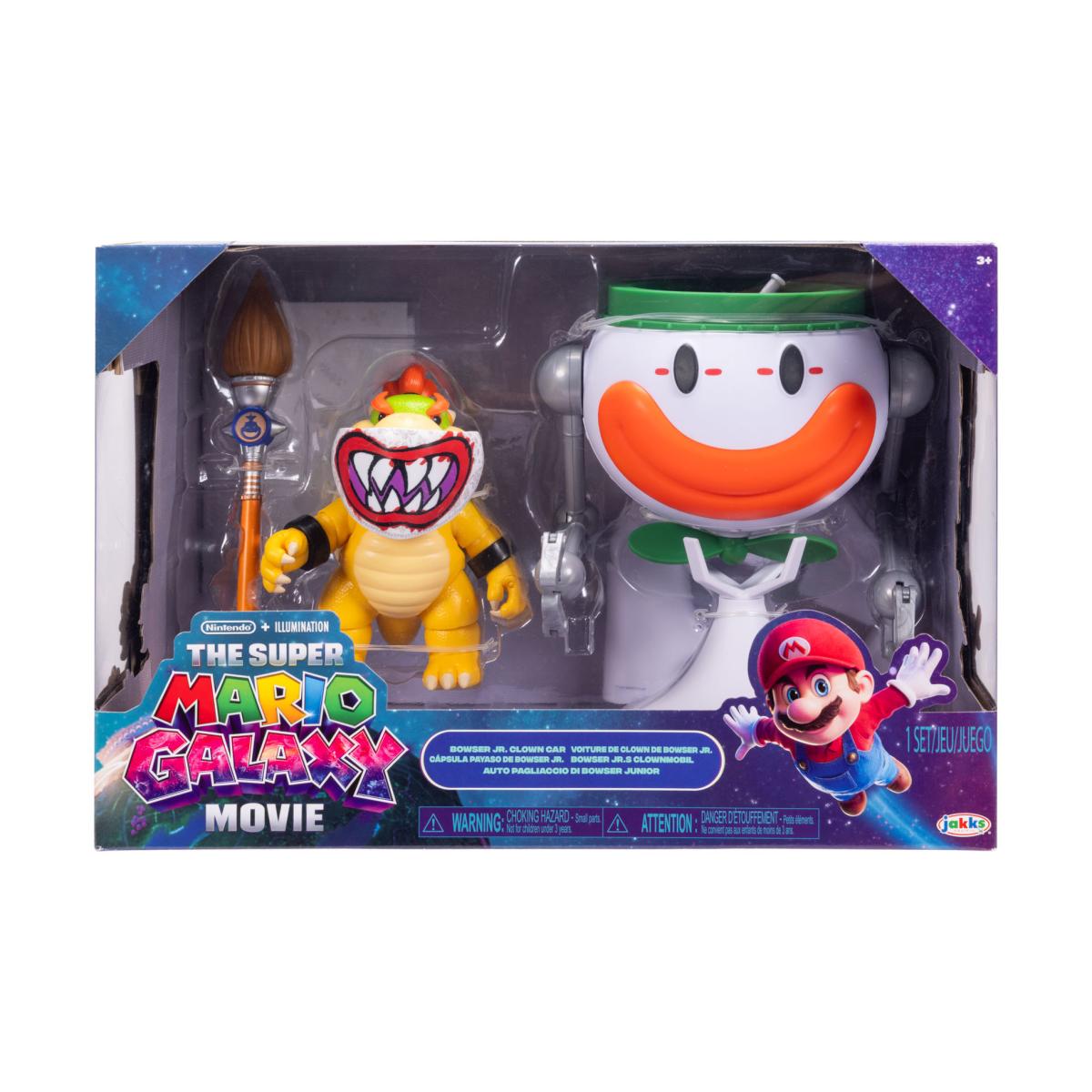 Figura de Acción Premium Bowser Jr. de 13 cm con Clown Car Funcional. Edición especial película Super Mario Bros Galaxy 2
