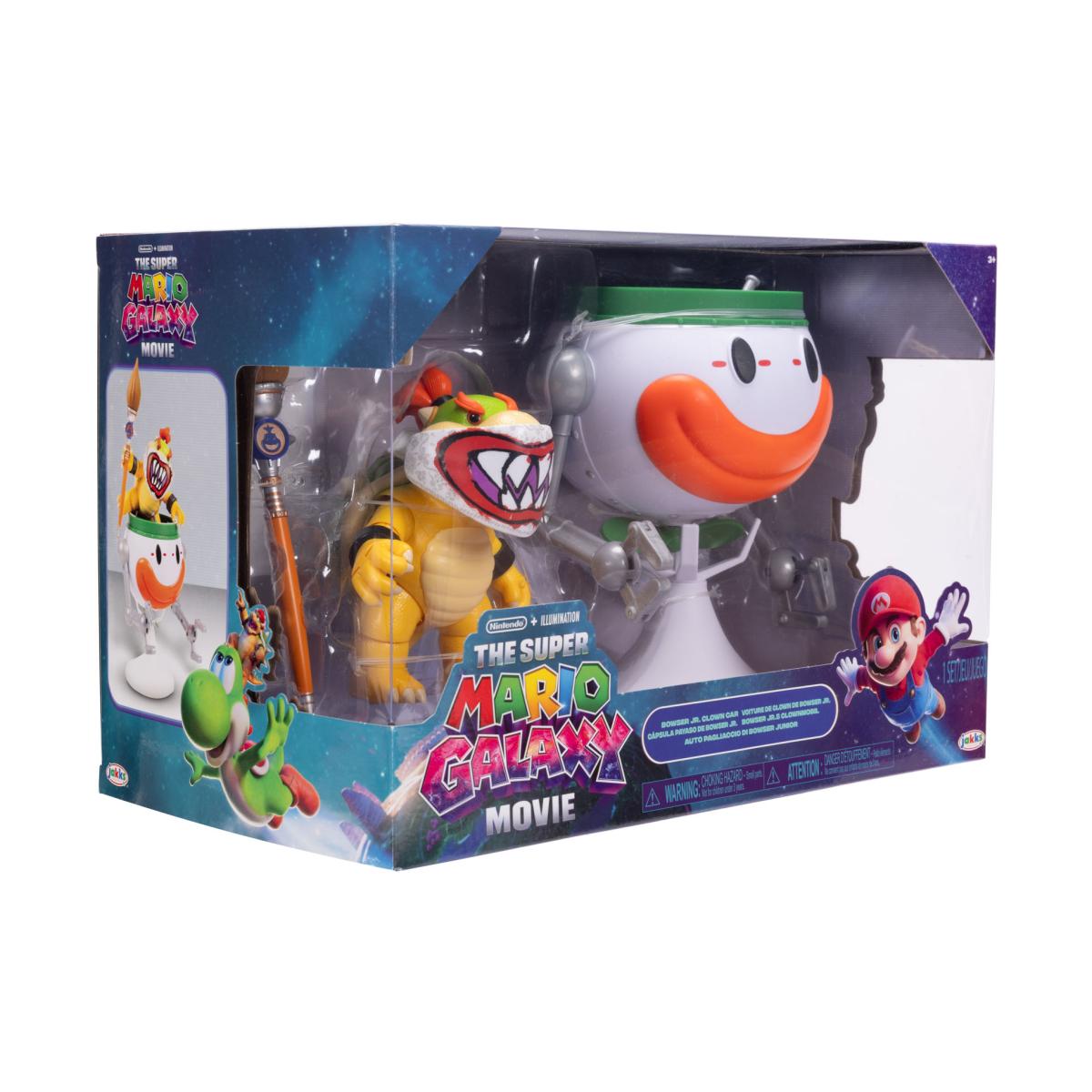 Figura de Acción Premium Bowser Jr. de 13 cm con Clown Car Funcional. Edición especial película Super Mario Bros Galaxy 3
