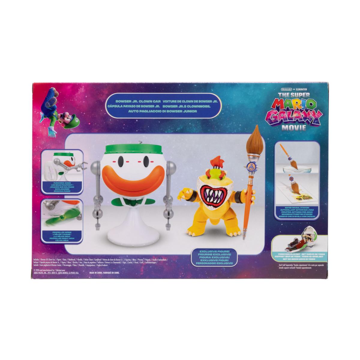 Figura de Acción Premium Bowser Jr. de 13 cm con Clown Car Funcional. Edición especial película Super Mario Bros Galaxy 4