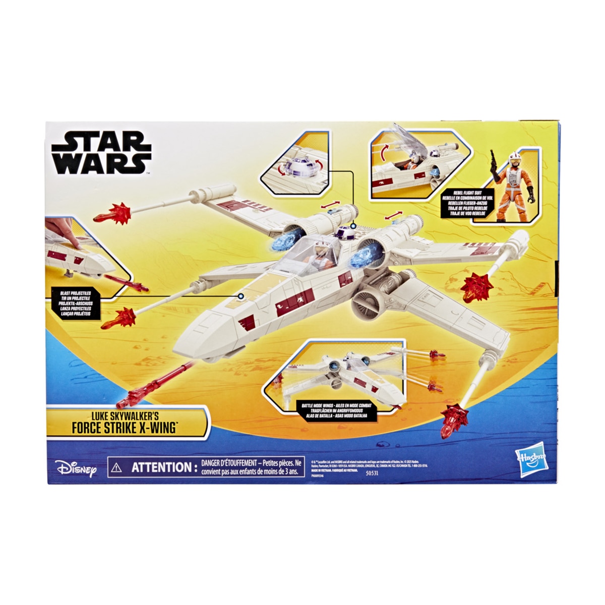 Figura Epic World of Action Luke Skywalker's Force Strike X wing Star Wars Hasbro 3