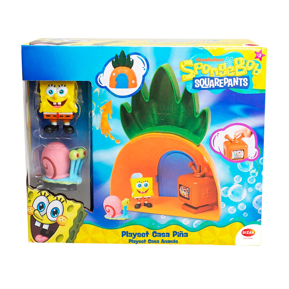 Playset casa piña Bob esponjas casa piña con 2 figuras Bizak 4