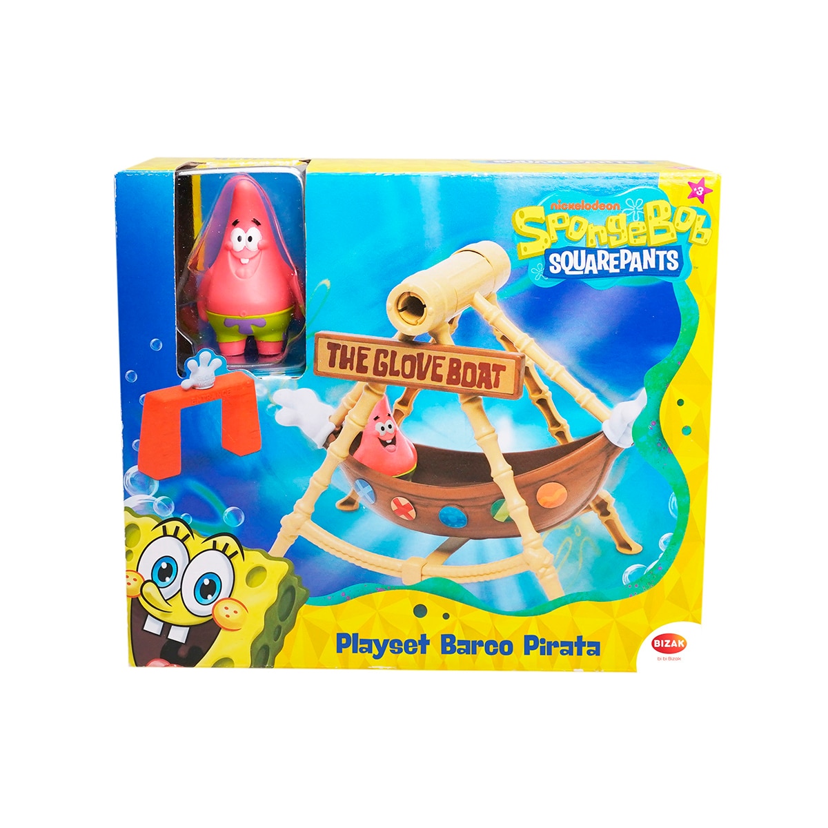 Playset barco pirata Bob Esponja barco pirata con figuras y accesorios Bizak 6