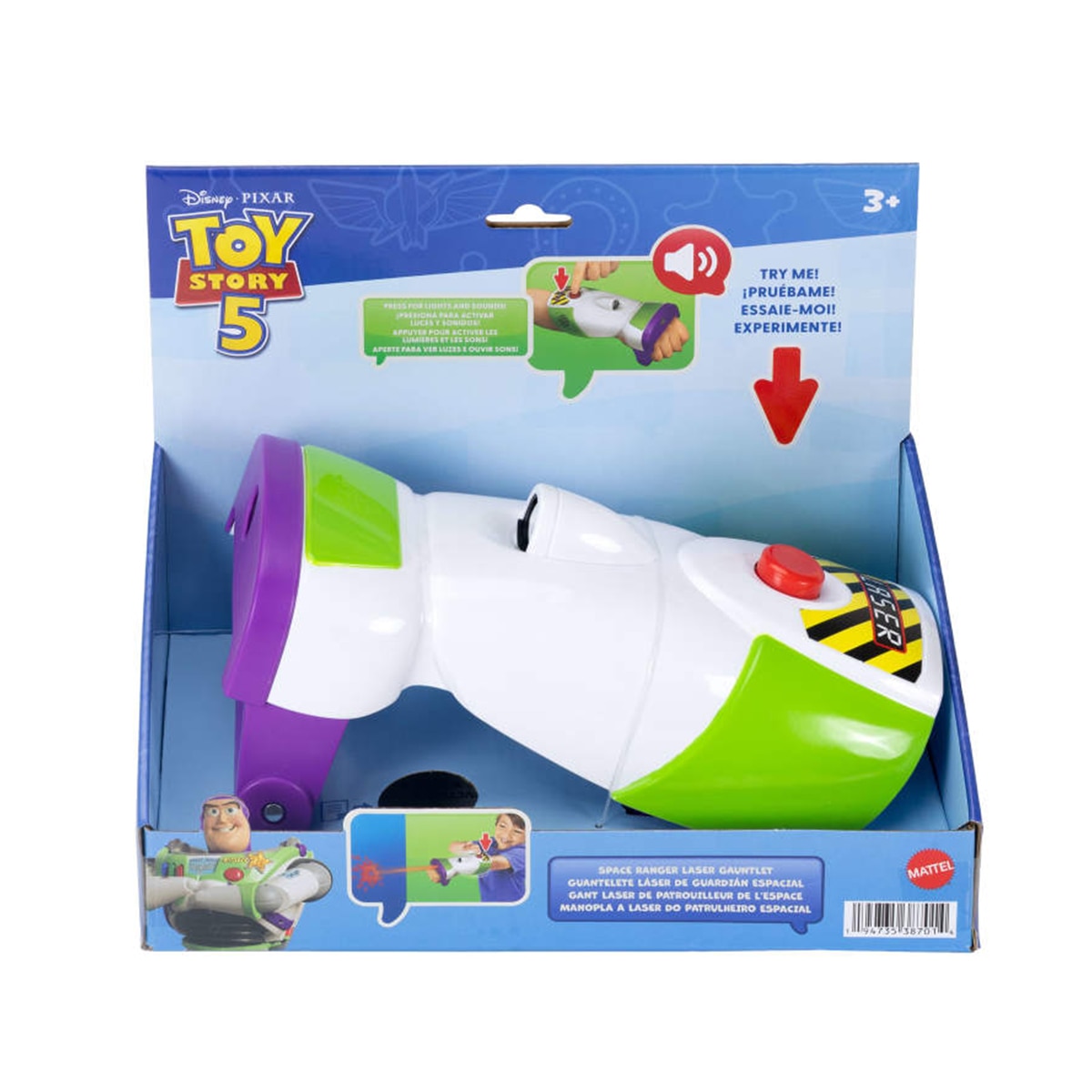 Figura Buzz Guantelete Láser Toy Story 5 Mattel 6